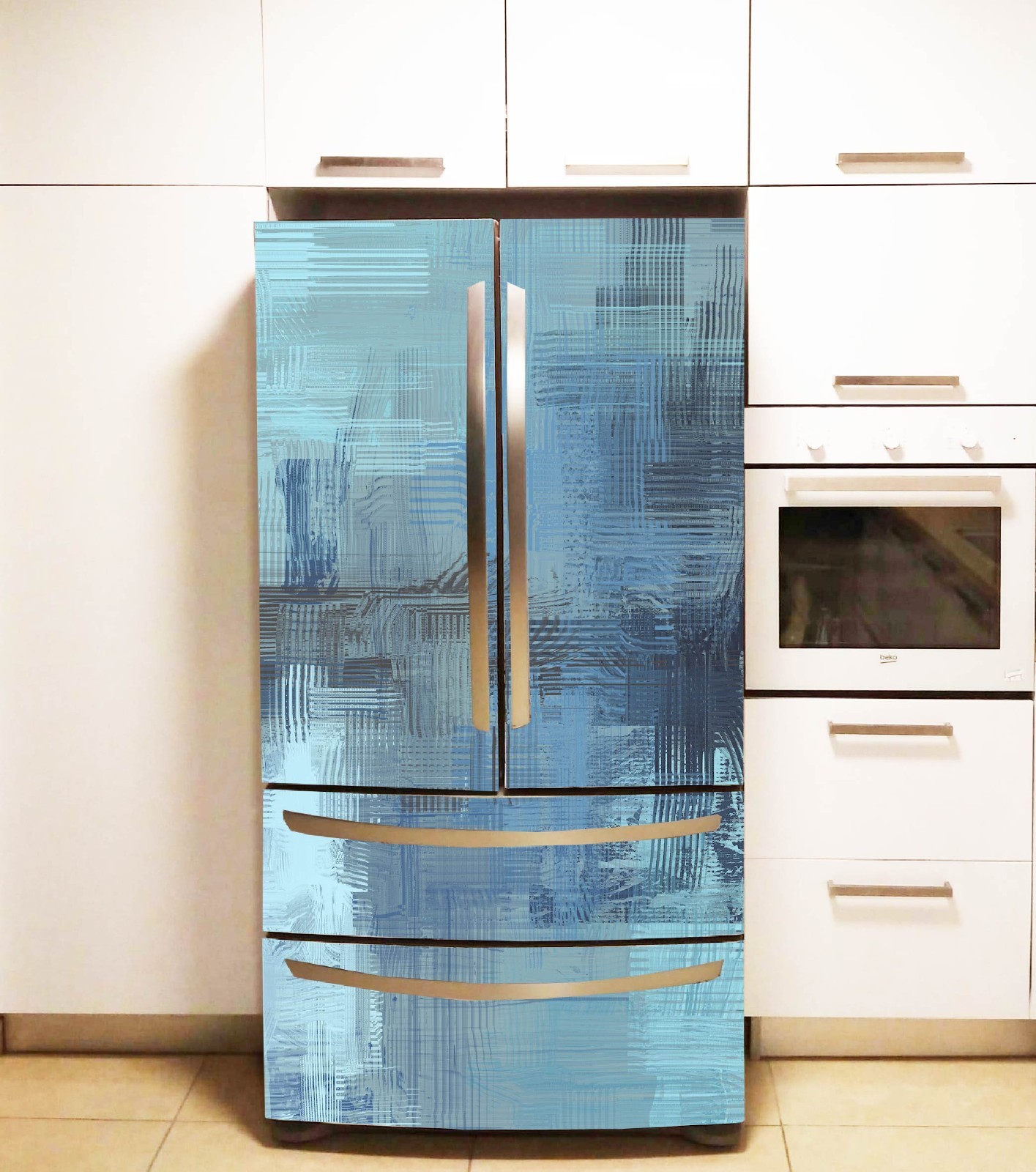 Kitchen Makeover Fridge Wrap Instant Appliance Refresh