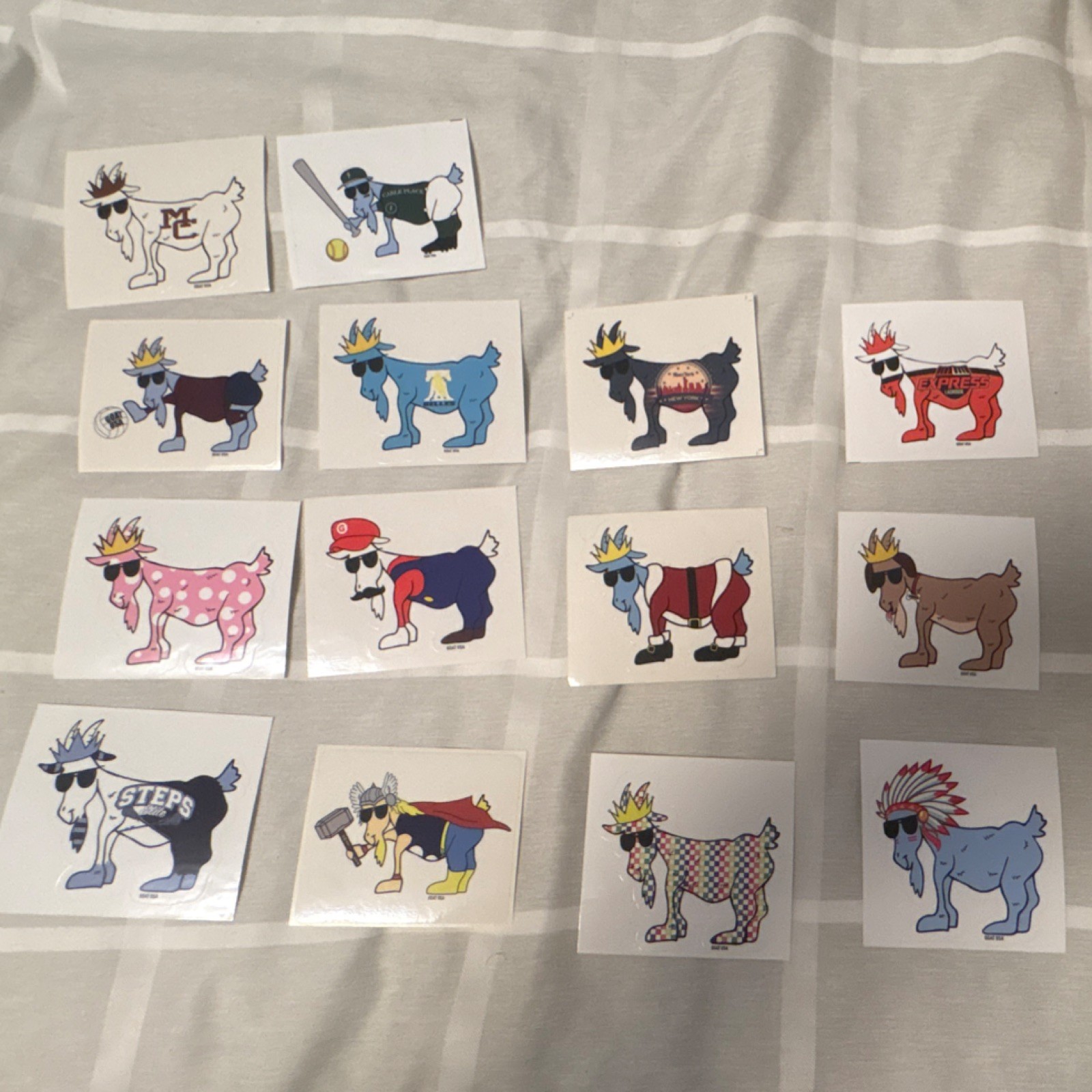 14 very rare and can’t get anymore goat stickers