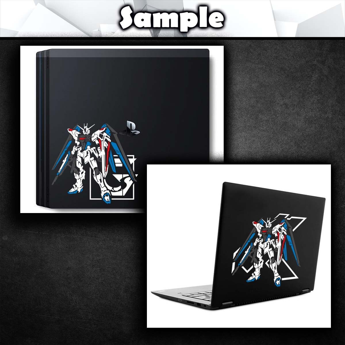 Freedom Gundam Vinyl Decal Sticker (Anime Mecha Mech Car Laptop PC Tower Decor)