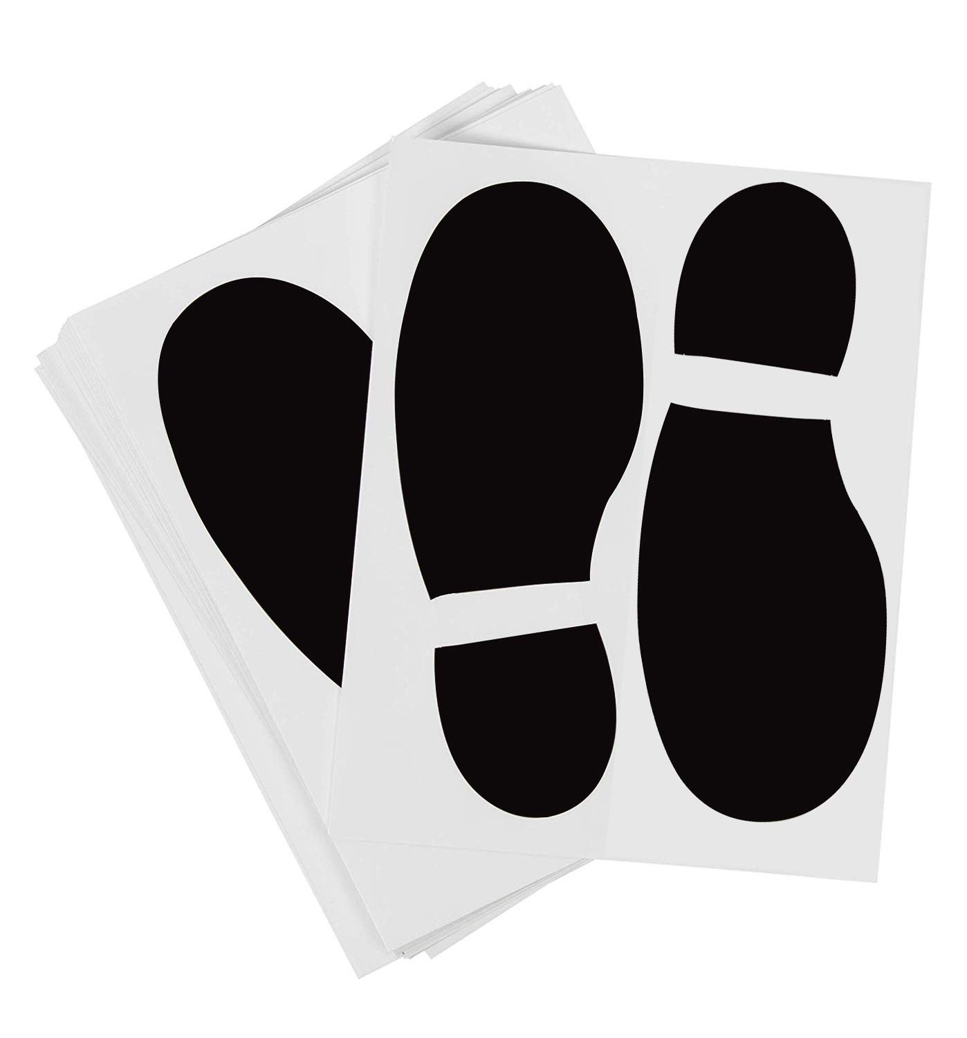 20 Pairs 40 Prints Black Shoes Footprint Stickers PVC Footprint Decals for Of…