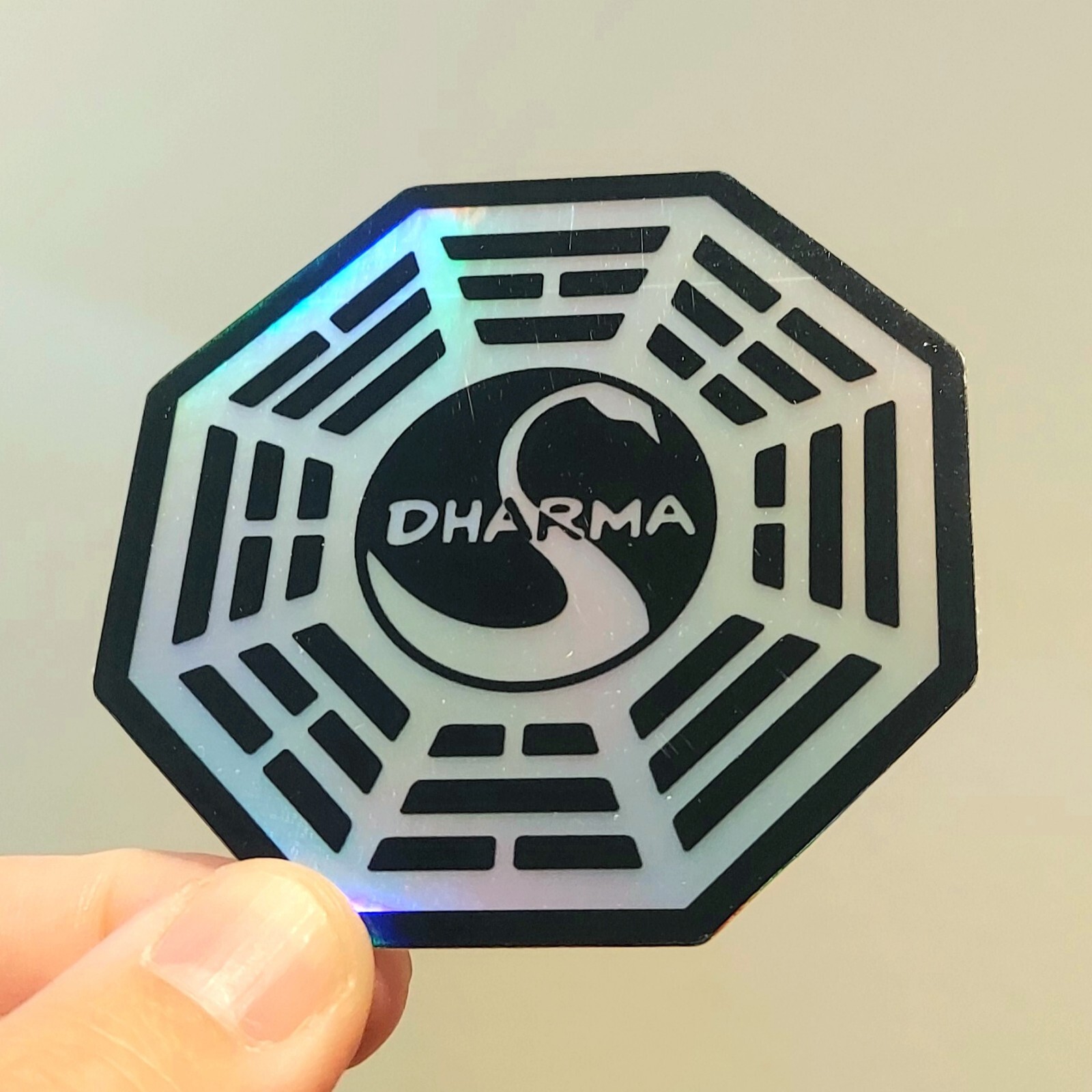 LOST Dharma Initiative SWAN Station Reflective Holographic Holo Decal / Sticker