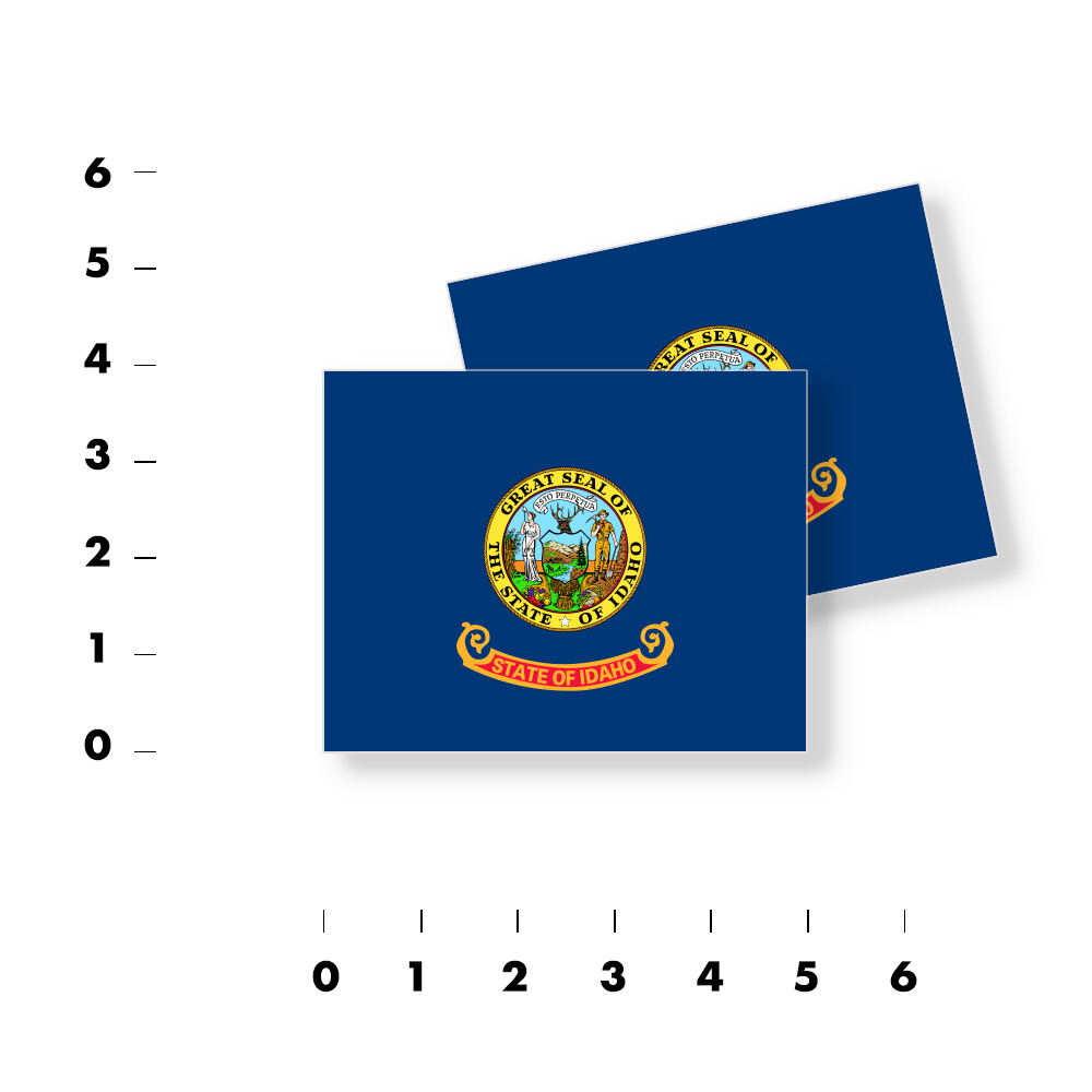 Idaho State Flag – Set of 4 Vinyl Sticker / Adhesive Decals Various Sizes