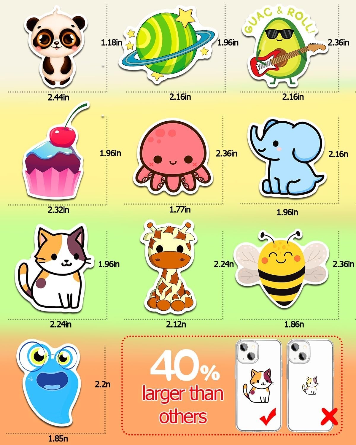 Stickers for Kids, 600Pcs Water Bottle Stickers for Teens, Cute Vinyl Waterproof