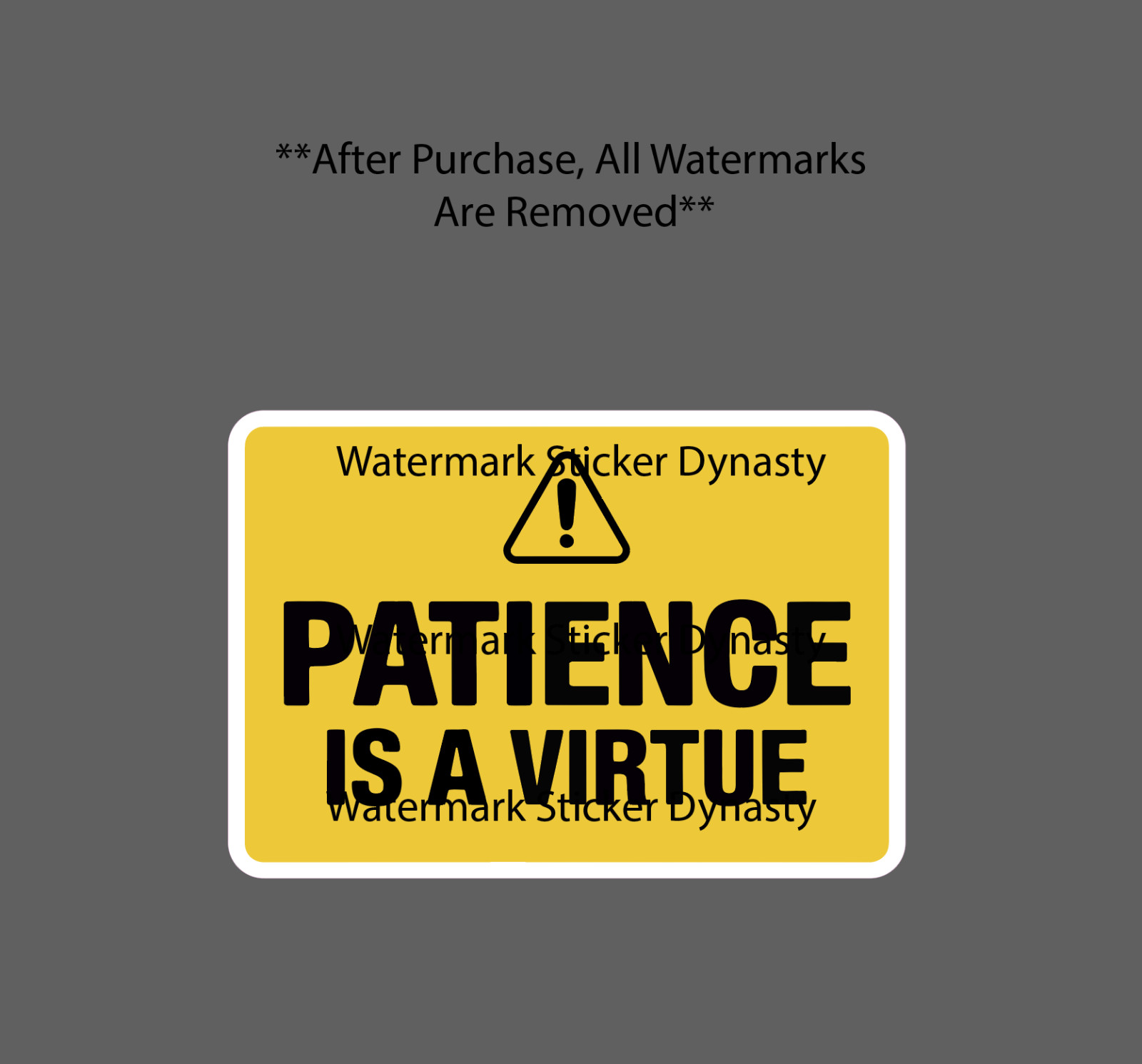 Patience Is A Virtue Sticker Waterproof Decal Quote Life Warning Gift NEW