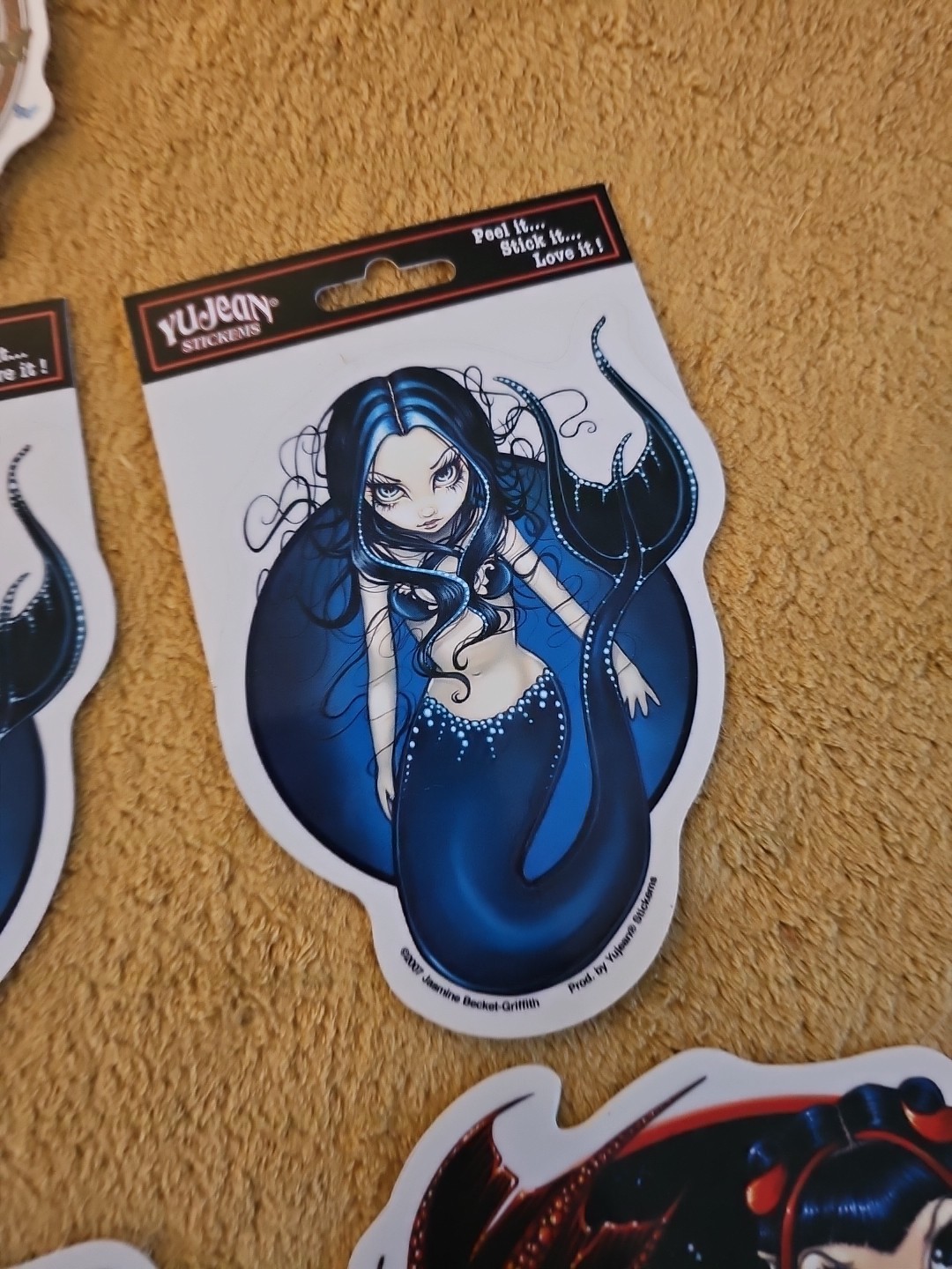Yu-Jean Fantasy Stickers Lot (7) Y2K 2006 2007 Mermaids Unicorns
