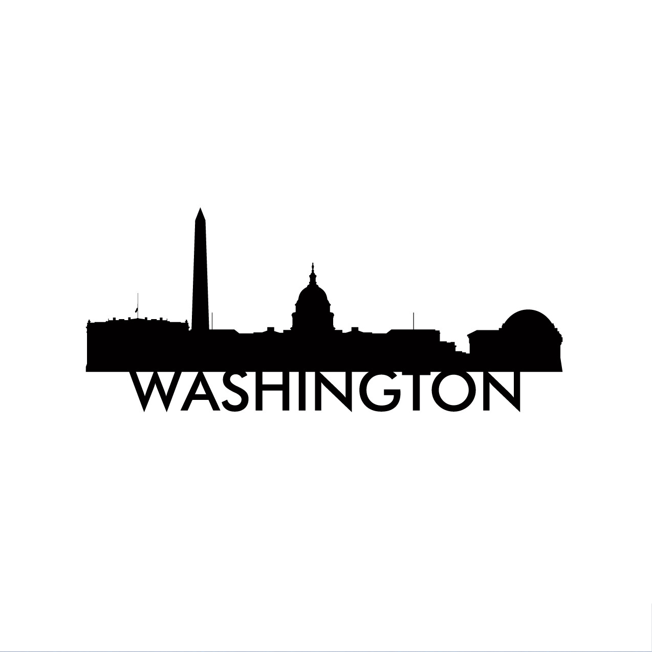 6.25" Washington DC Decal Sticker MD State Skyline Skyscapes City View Maryland