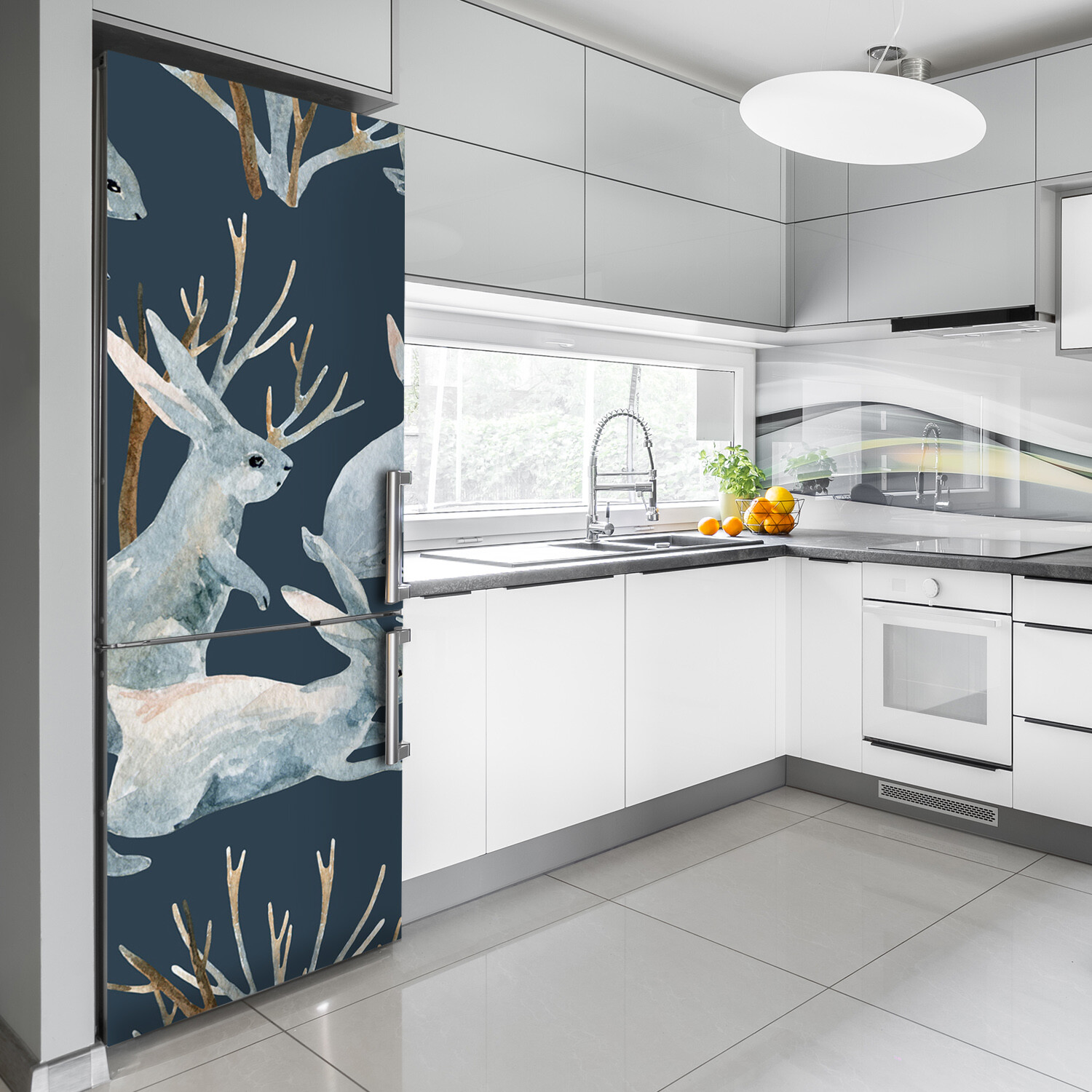 Removable Home Refrigerator Wall Sticker Magnet Decor Bedroom Animals rabbits