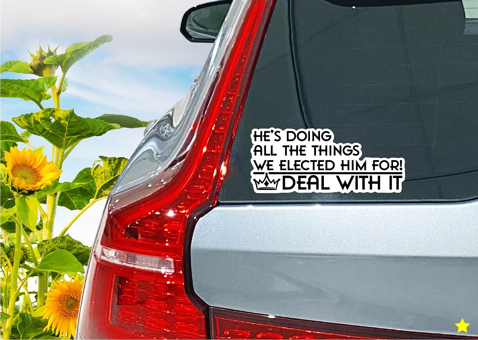Trump MAGA Decal Sticker Doing What We Elected Him To Do King Crown Political US