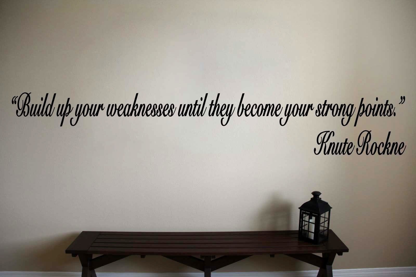 Knute Rockne Notre Dame Coach Football Quote Vinyl Wall Sticker Decal (a)
