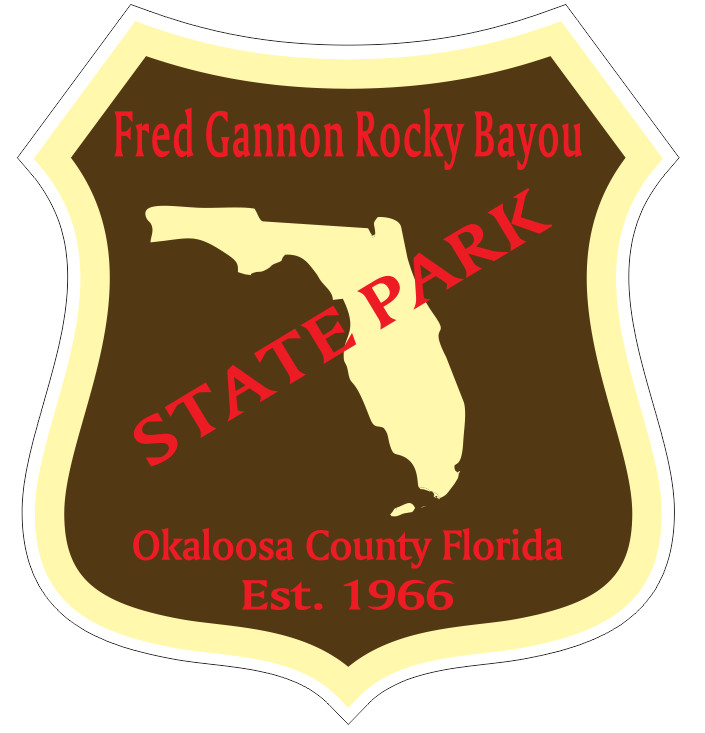 Fred Gannon Rocky Bayou Florida State Park Sticker R6730 YOU CHOOSE SIZE