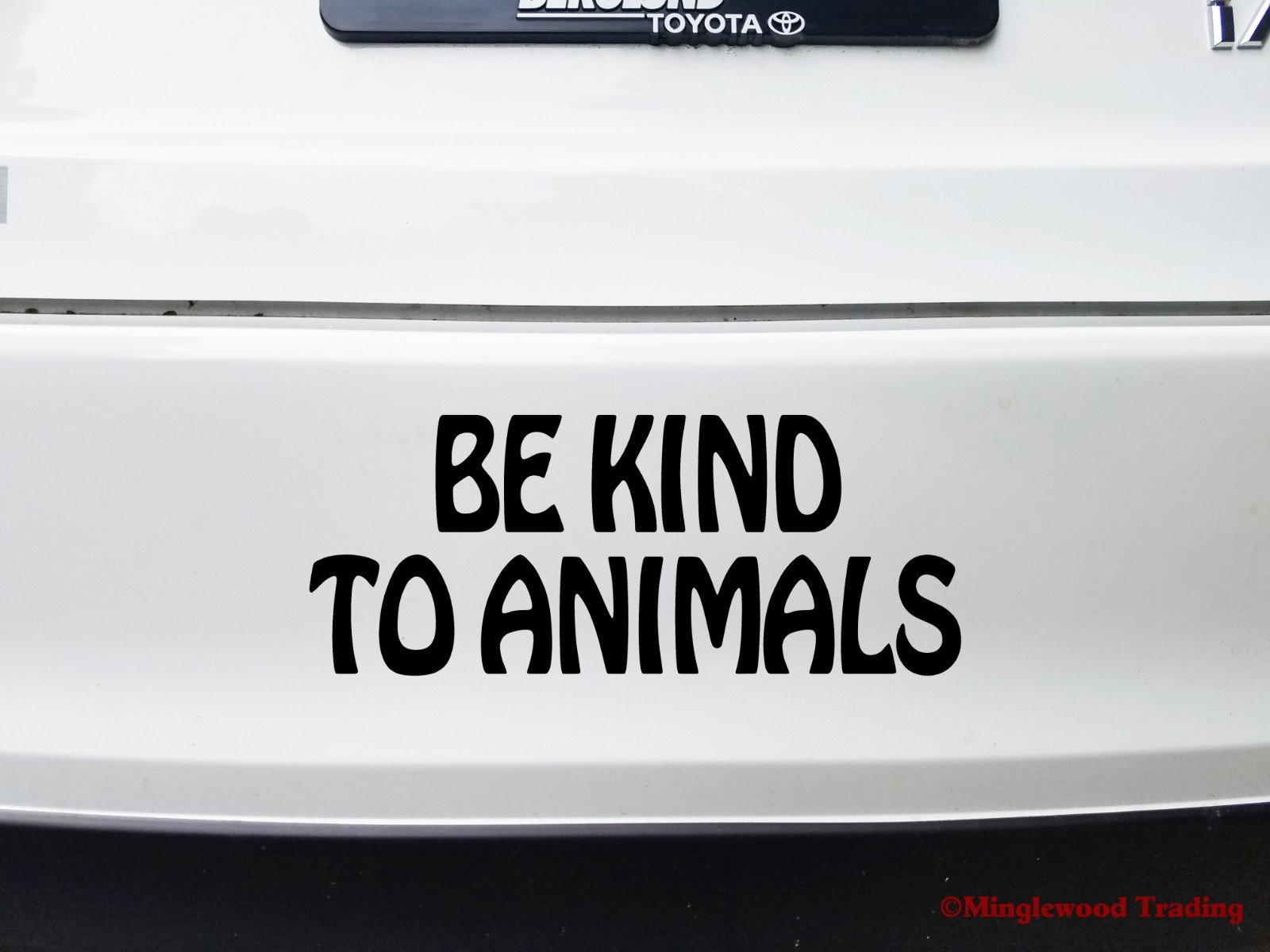 BE KIND TO ANIMALS – Vinyl Decal Sticker – Welfare Care Peace Love Vegan