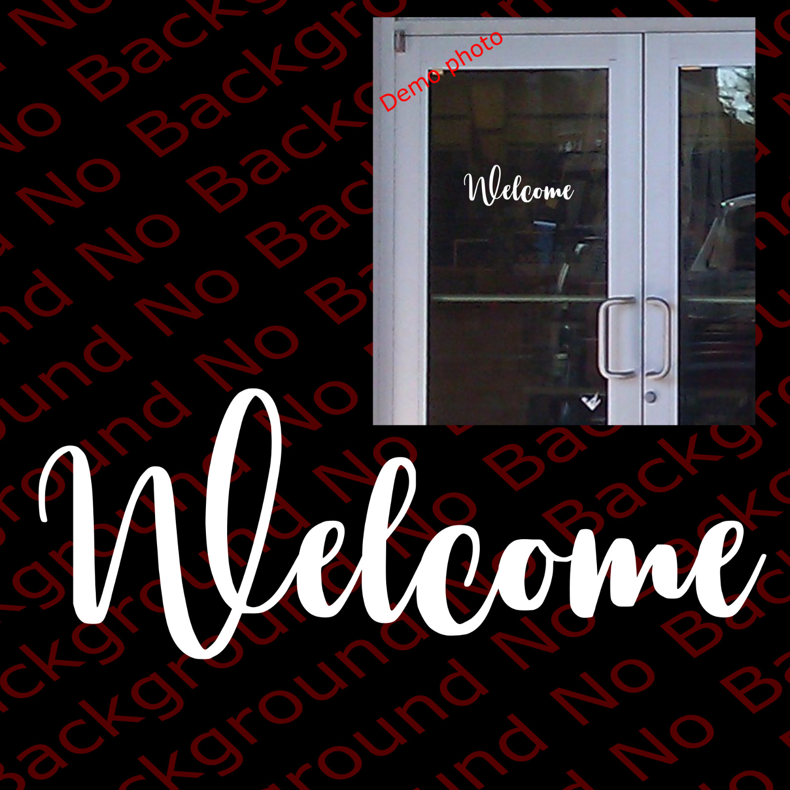 Welcome Business Commercial Home Entrance Door Window Vinyl Decal/Sign BS019