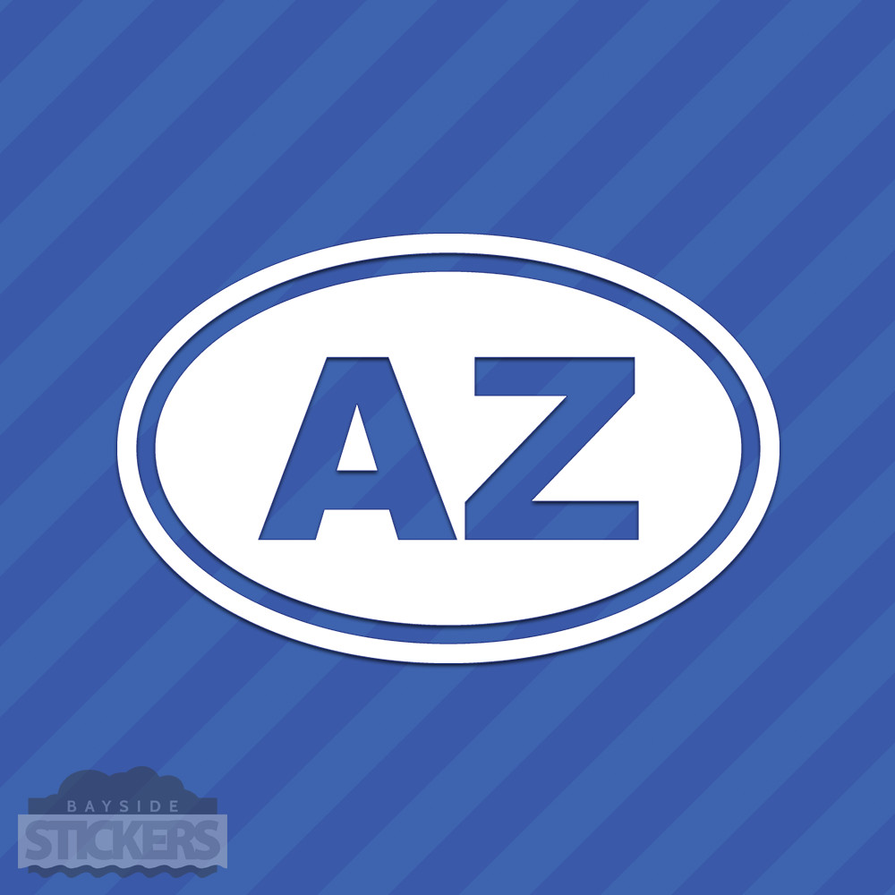 Arizona AZ Oval Vinyl Decal Sticker