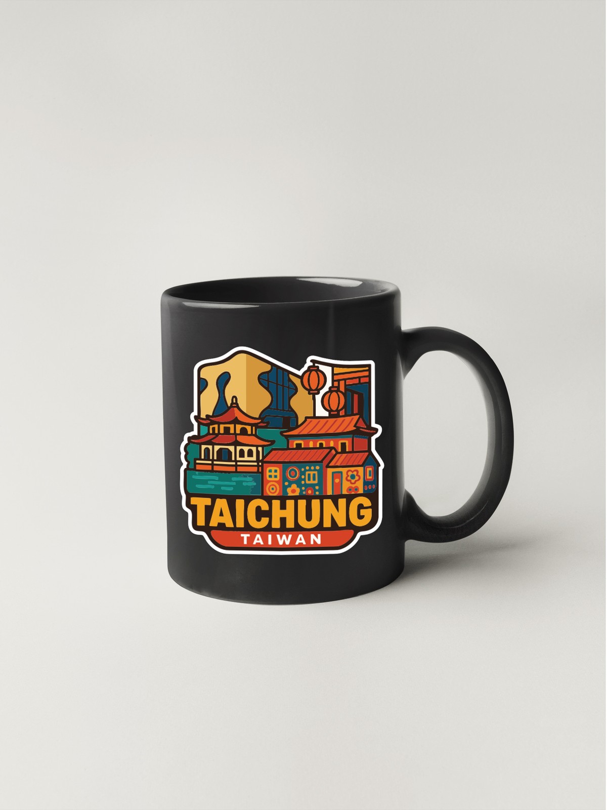 Taichung Taiwan Sticker Decal Vinyl Die-Cut City Skyline Landmark Design
