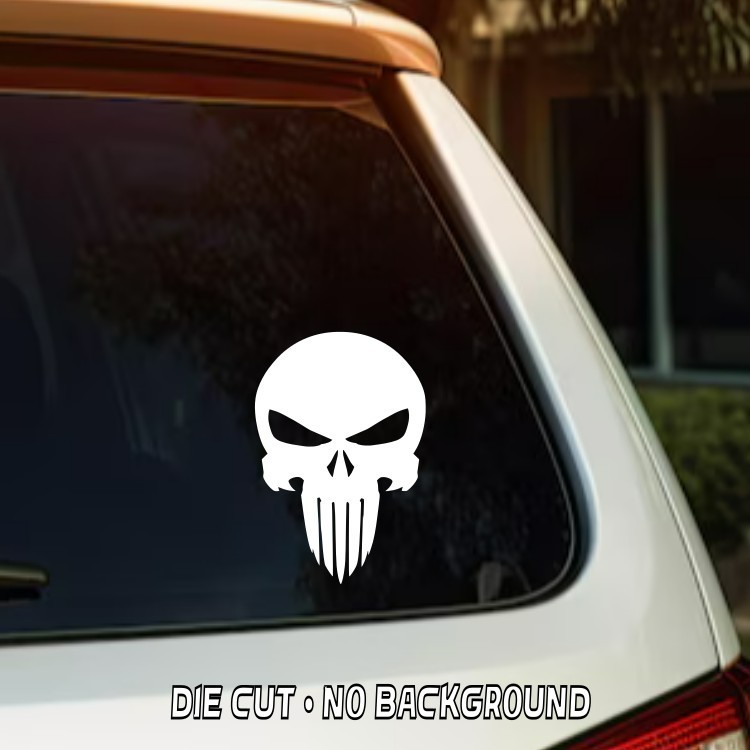 The Punisher Skull Vinyl Sticker Decal – US MADE – Car Truck decal Jeep DC