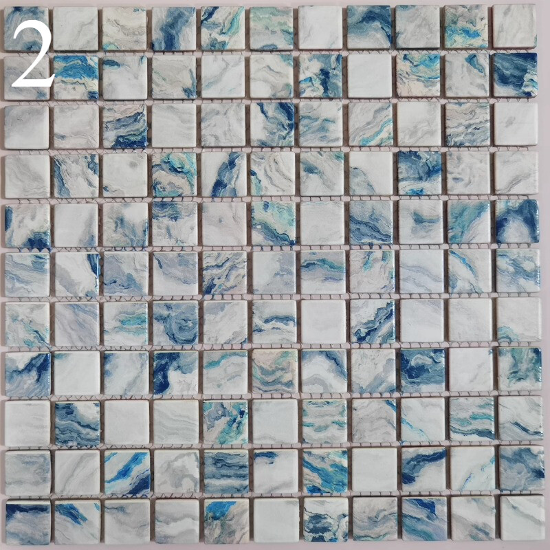 1pcs Self-adhesive Glass Mosaic Tile Sticker Retro Wall Background Decor Sticker