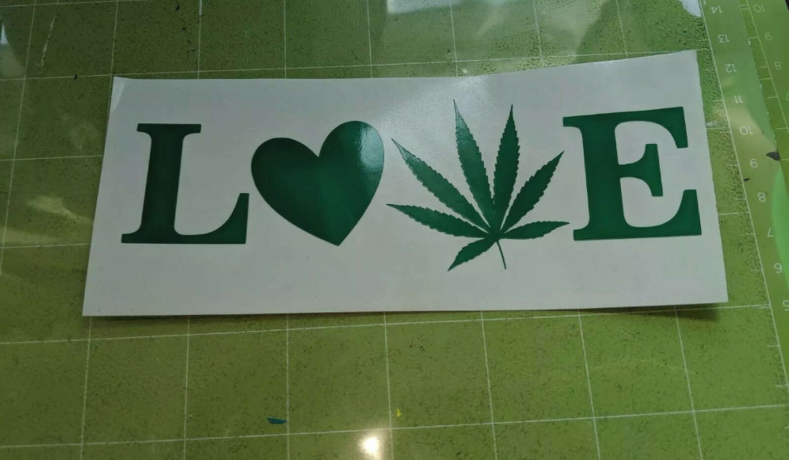 LOVE POT weed Marijuana Leaf Vinyl Decal Smoke Weed Bong Get High Blunt Bowl 3.0