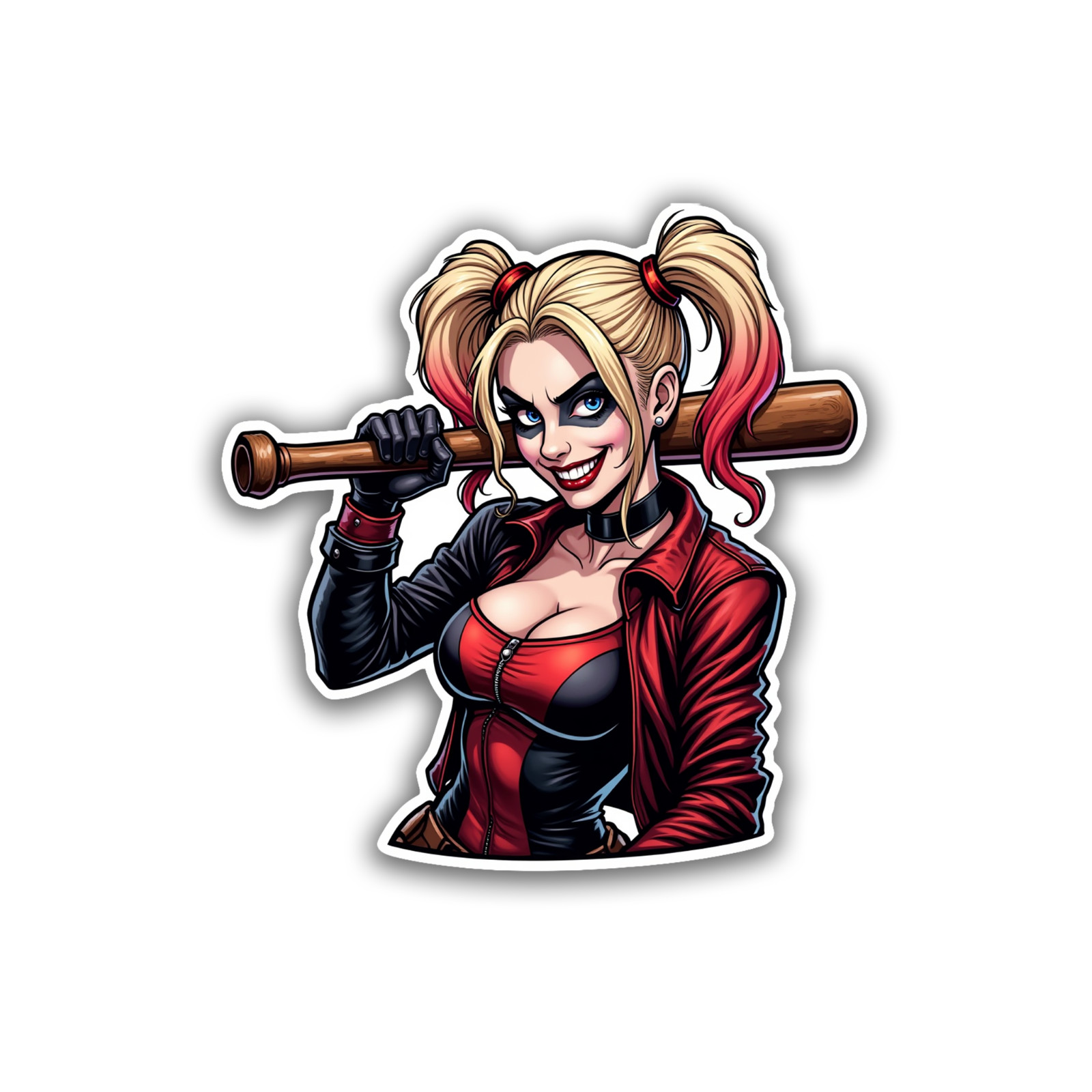 Harley Quinn Sexy Sticker 4 Inch Vinyl Decal Waterproof DC Comics Joker Batman
