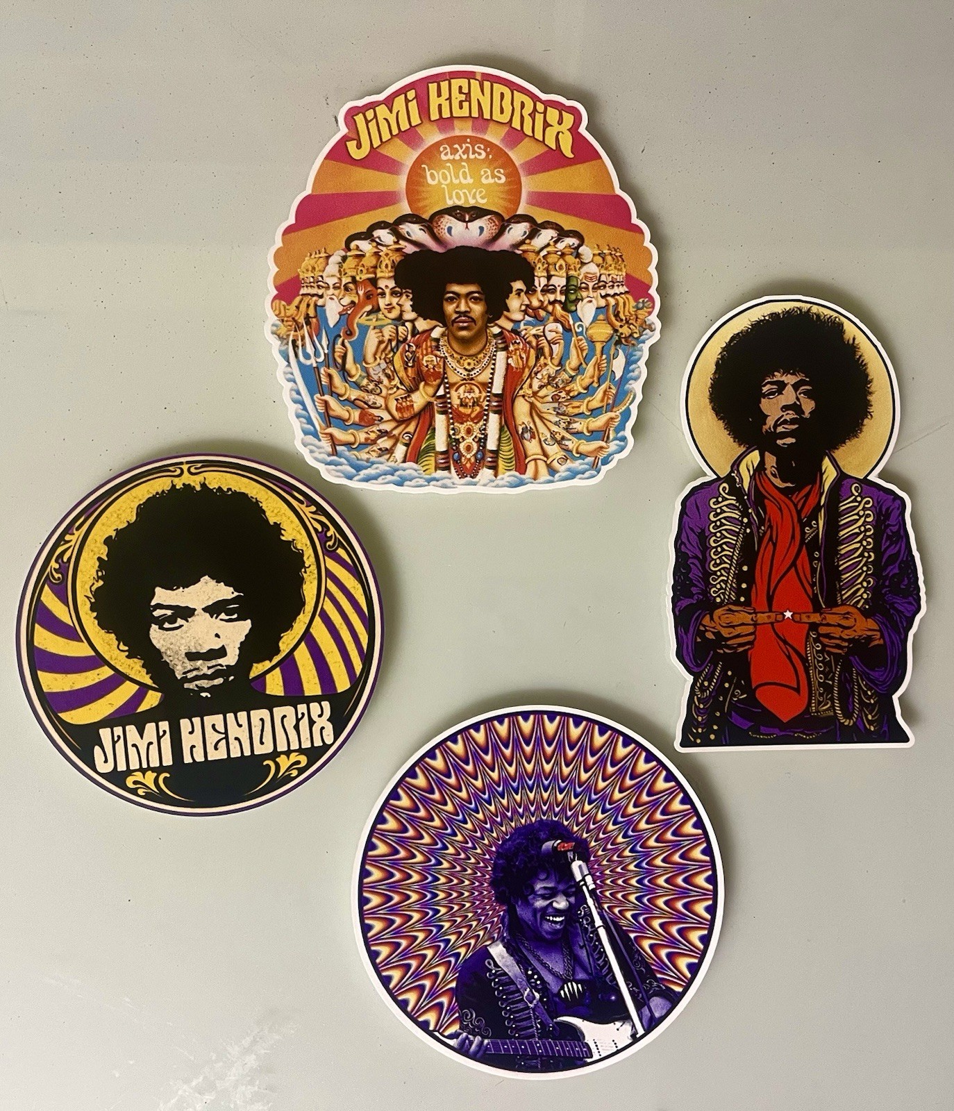 Jimi Hendrix Sticker Pack – 10 Stickers Classic Rock Stickers