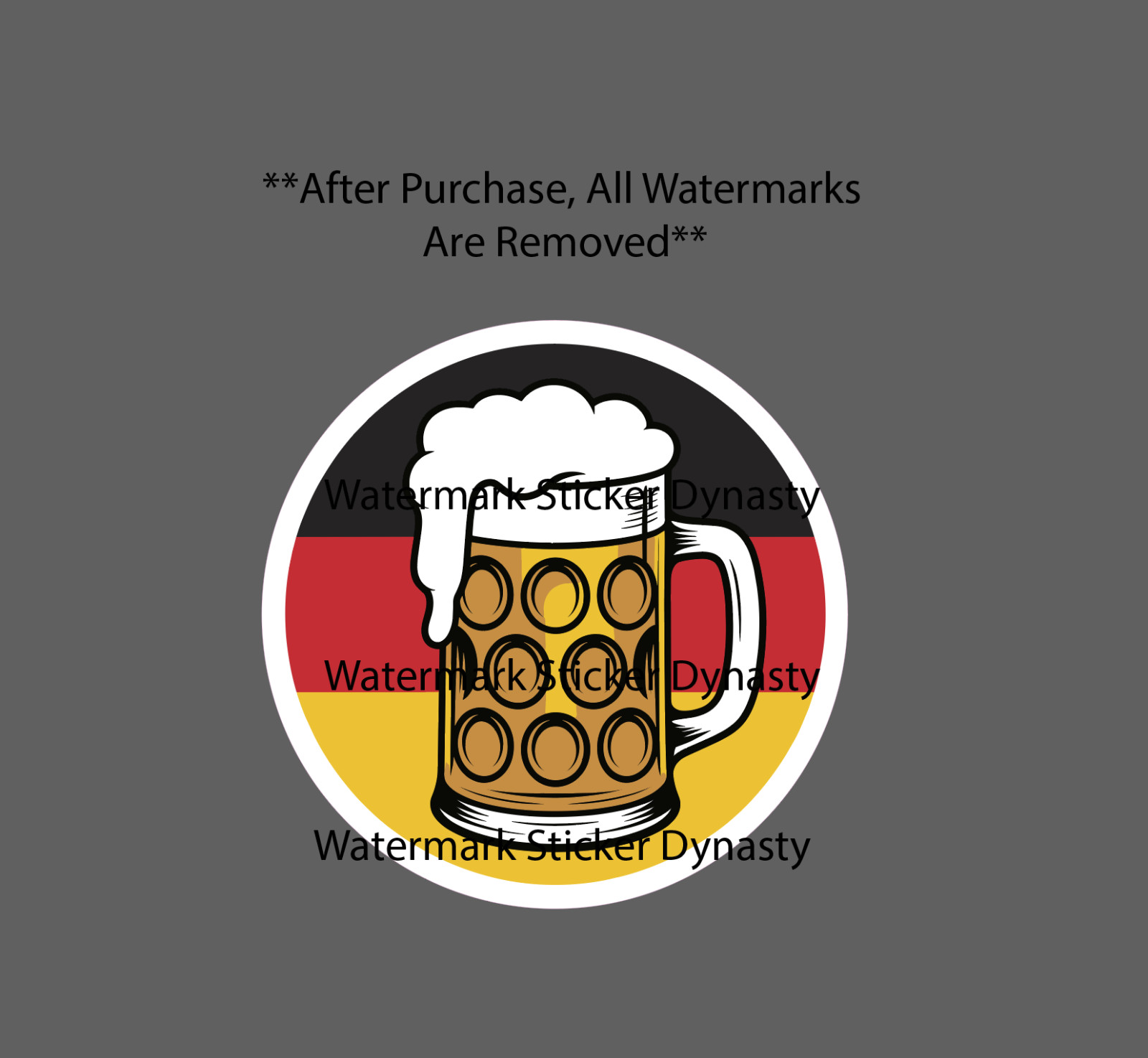German Beer Sticker Waterproof Decal Flag Humpen Culture Brew Germany Gift NEW