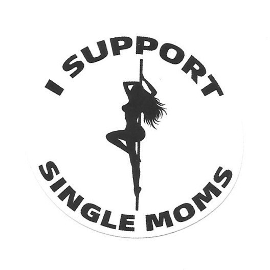 I Support Single Moms Vinyl Sticker Funny Sarcastic Adult Humor Novelty Graphic