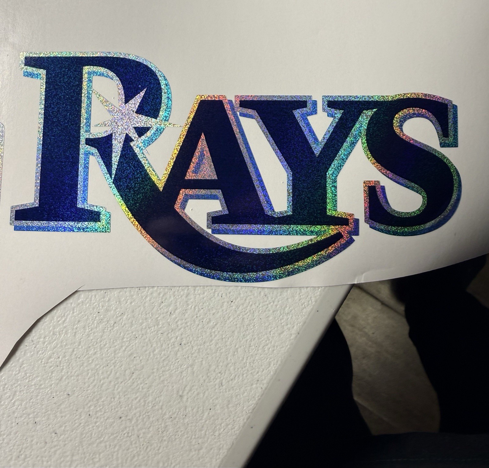 Tampa Bay Rays Holographic Tiny Sparkle Vinyl Decal