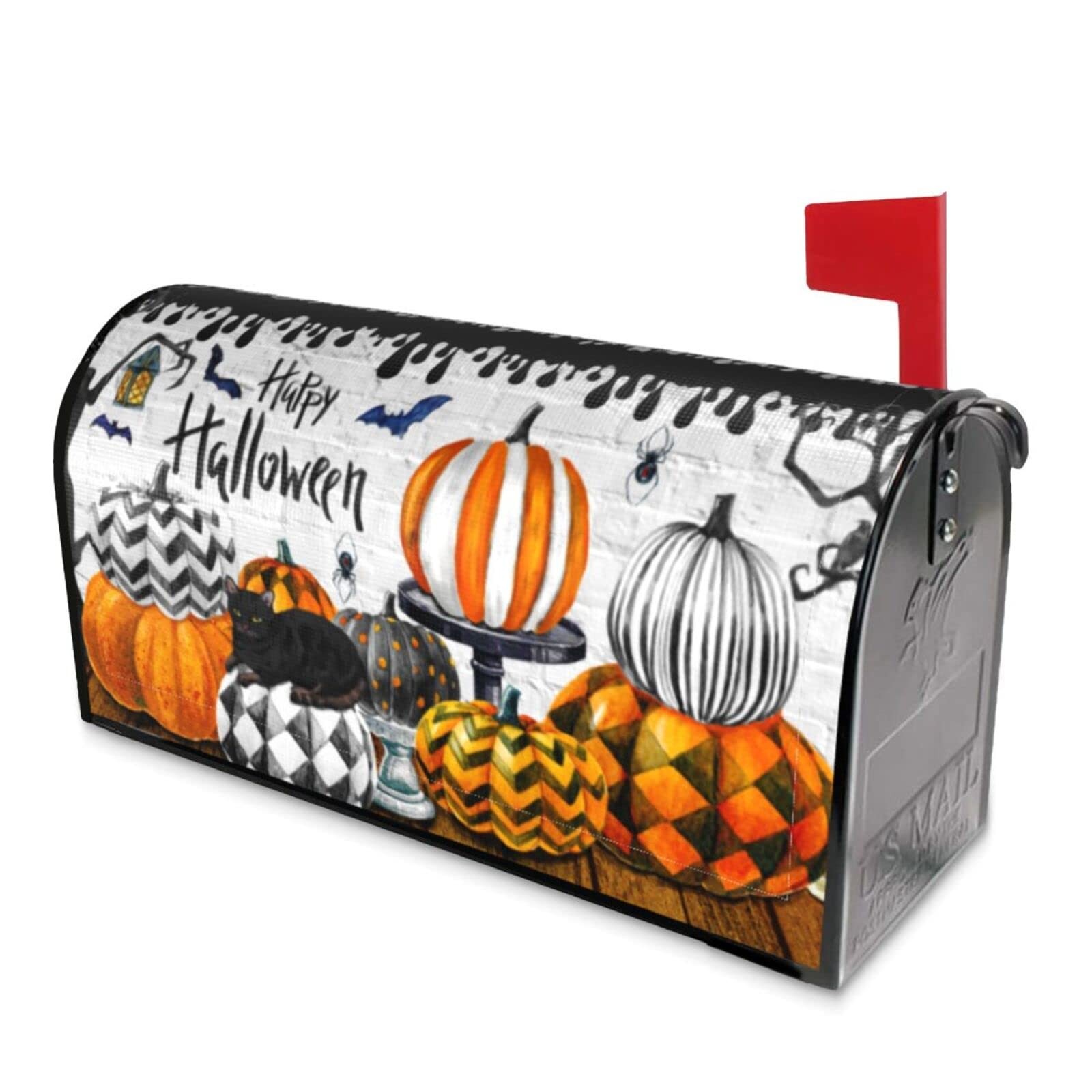 Halloween Mailbox Cover Fall Pumpkin Decorative Mail 21×18 Inch,