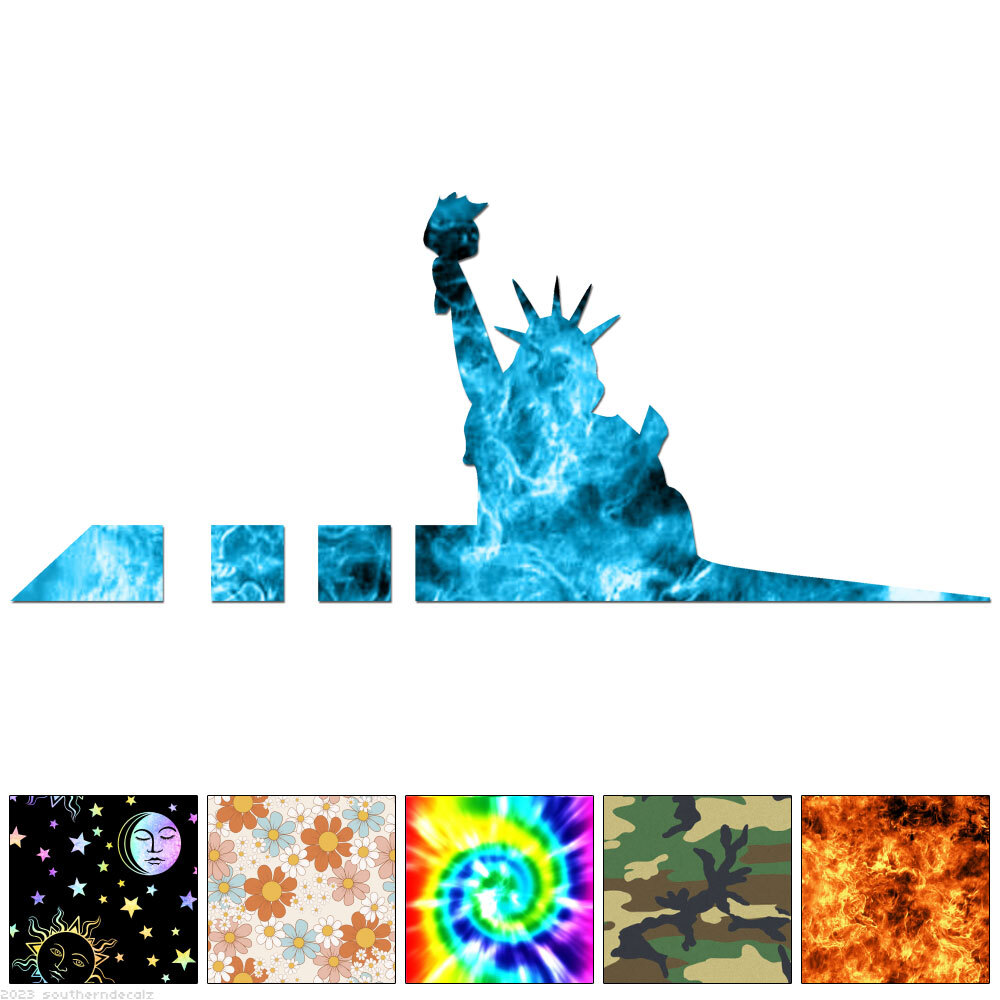 Statue of Liberty – Decal Sticker – Multiple Patterns & Sizes – ebn7454