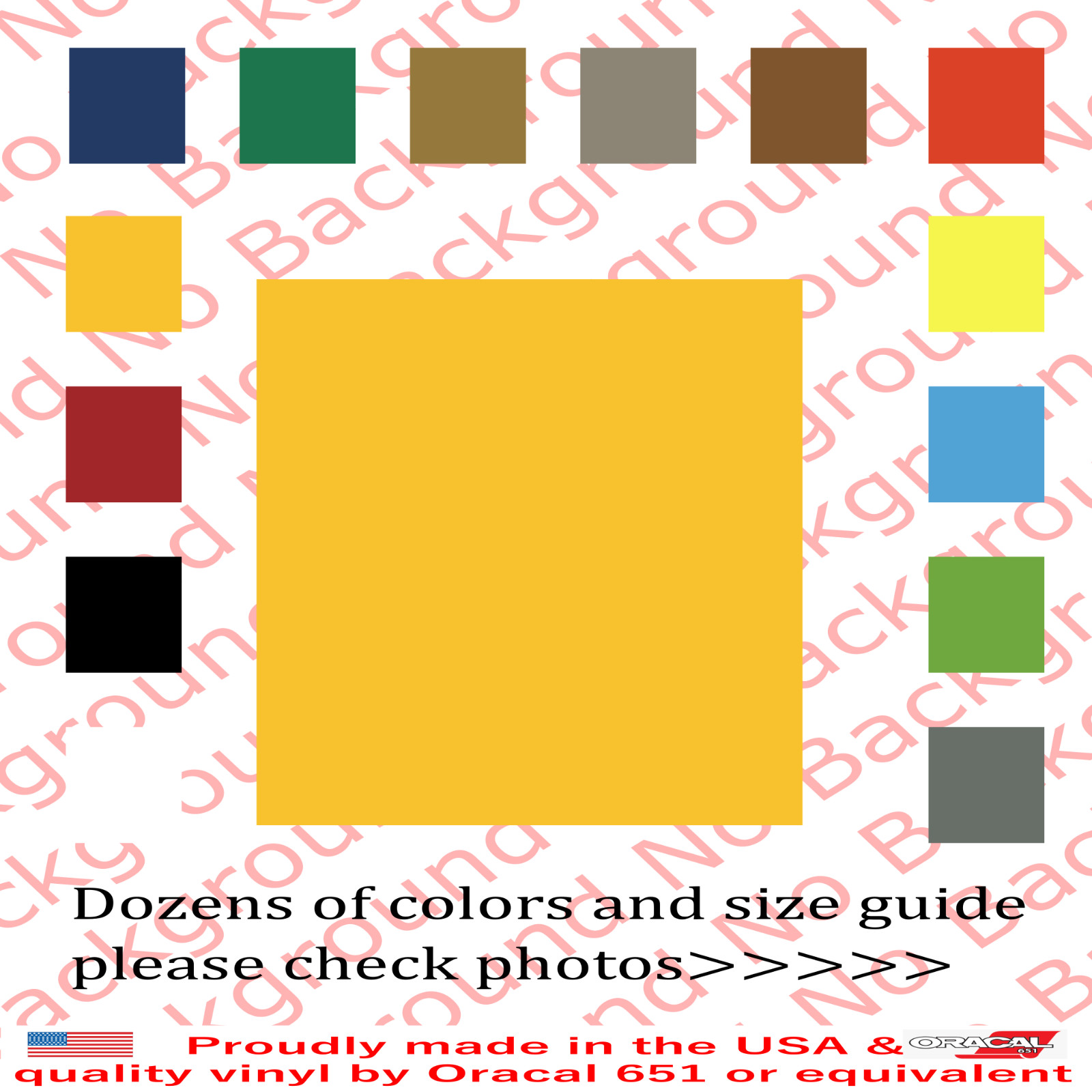 Square Shape Vinyl Decal Die Cut Sticker for Background Car Fender Bumper SP019