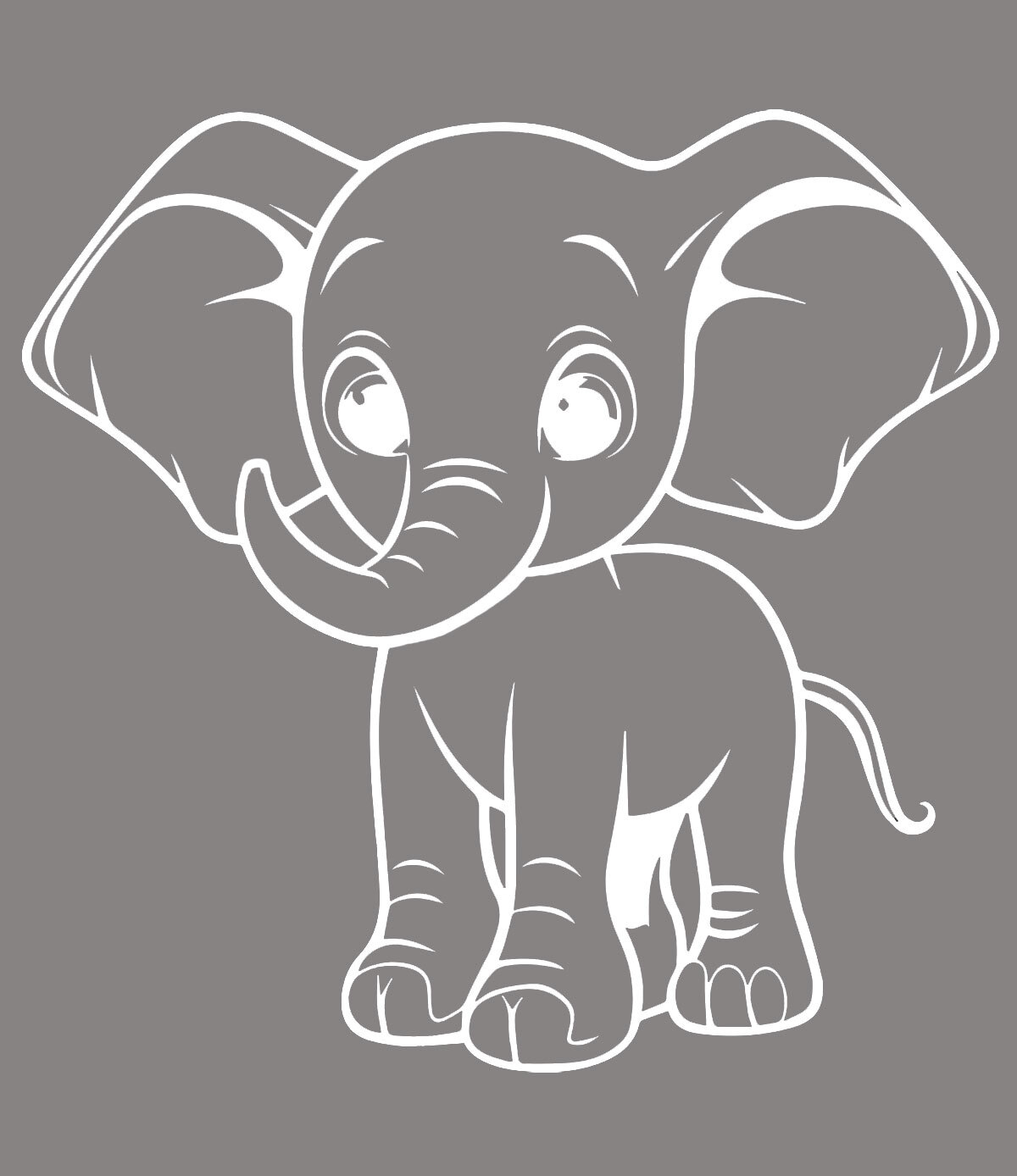 Baby Elephant Graphic Vinyl Decal Car Tumbler Laptop Tablet Notebook Window