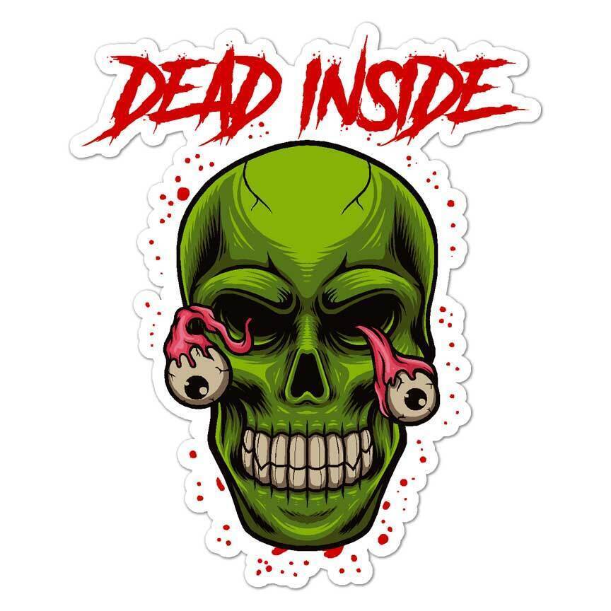 Zombie Dead Inside Sticker Decal