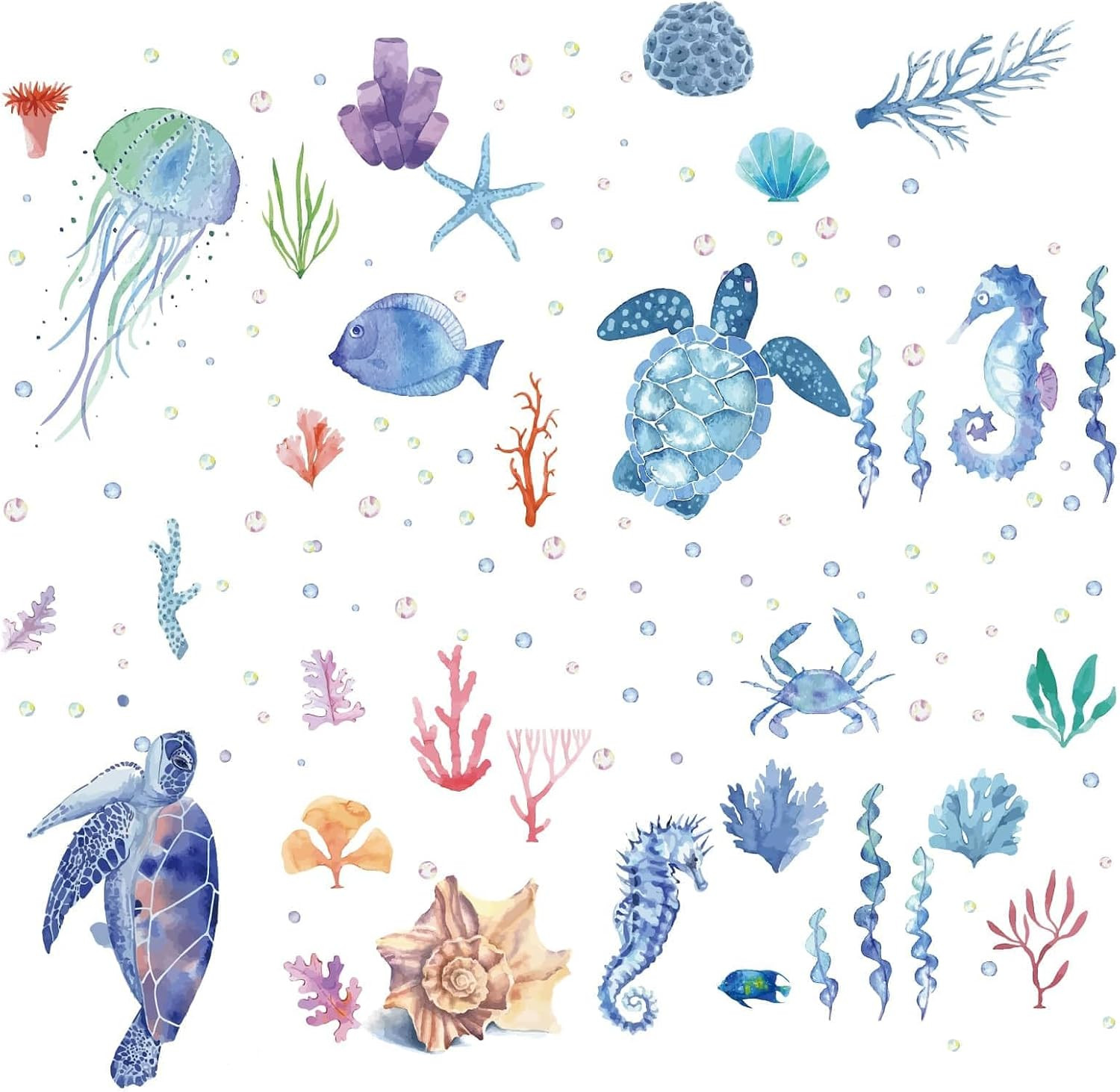 8 Sheets Wall Decals Hummingbird Flowers Butterfly Window Stickers