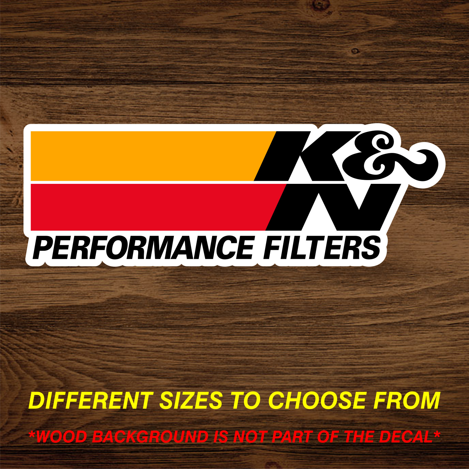 K&N Air Filters Auto Vinyl Decal Sticker Free Shipping