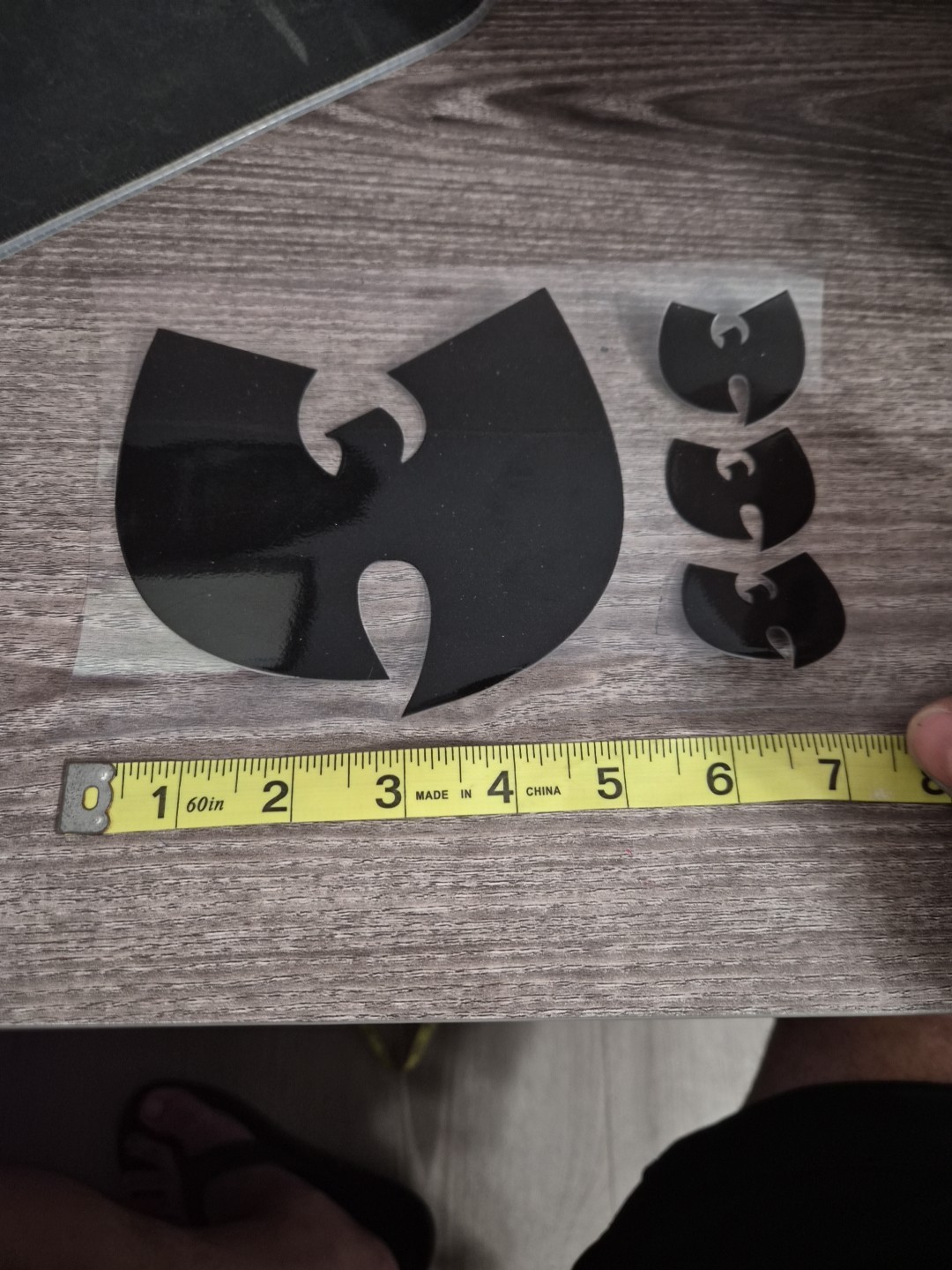 Wu-Tang 5pc Set Raised High Quality UV DTF Raised Decal Sticker Waterproof USA