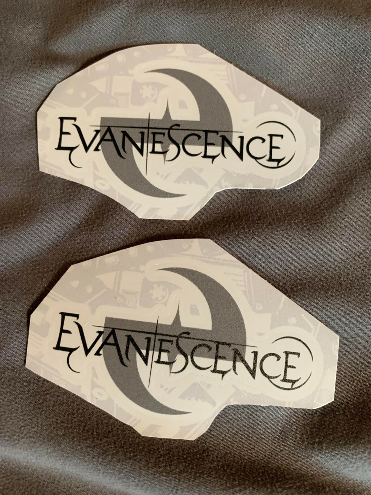 Lot of (2) EVANESCENCE 1 1/2" x 2 1/2" Band STICKERS Black White FAST! FREE SHIP