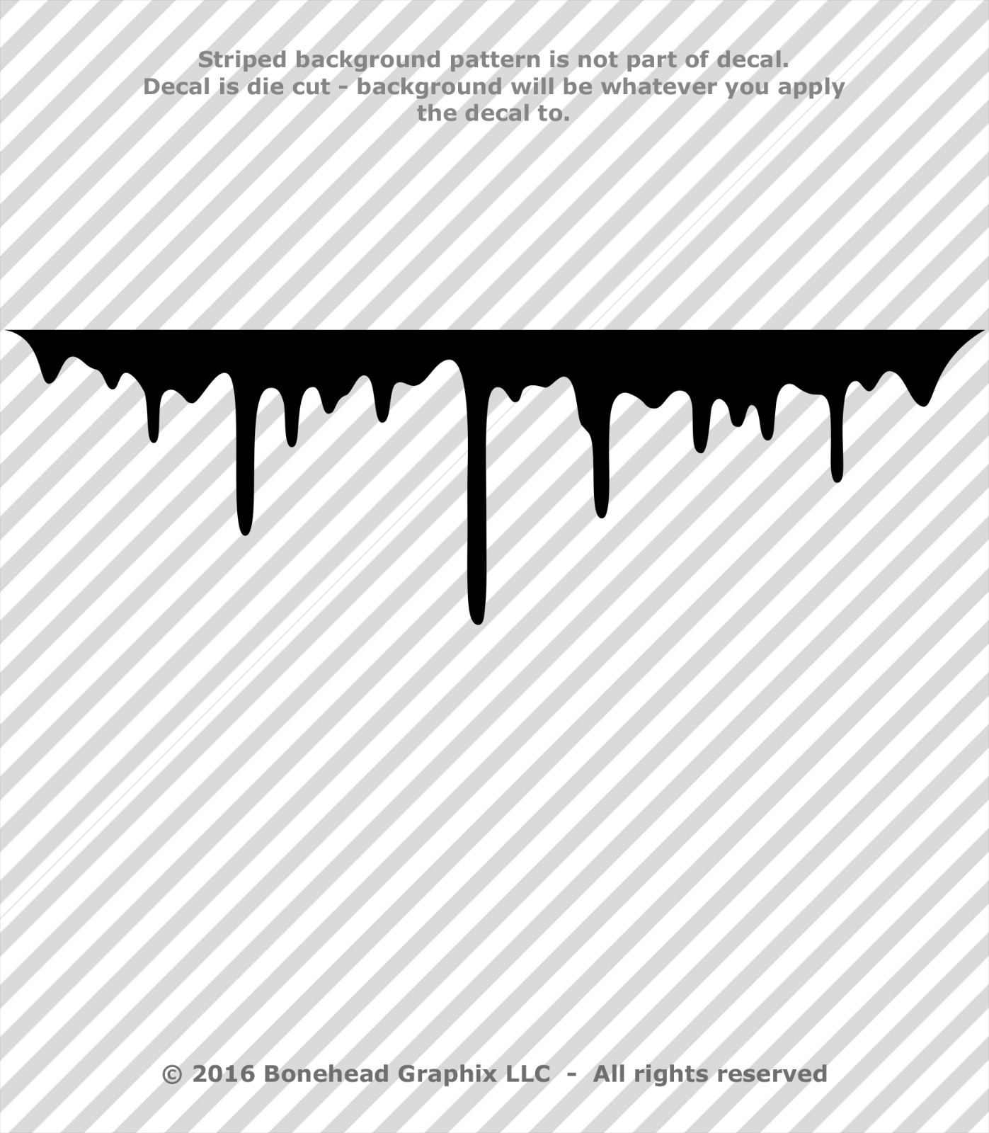 Dripping Decal XL Blood Paint Slime Walking Dead Window Sticker – 25 Colors
