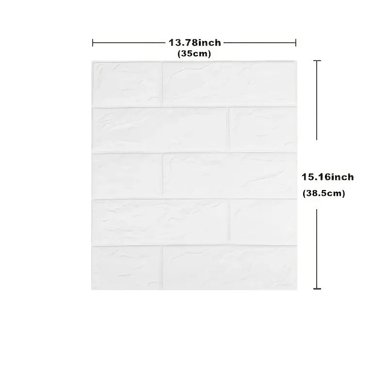 DIY 3D Brick Wallpaper Self Adhesive Foam Wall Sticker Waterproof Decor Panel