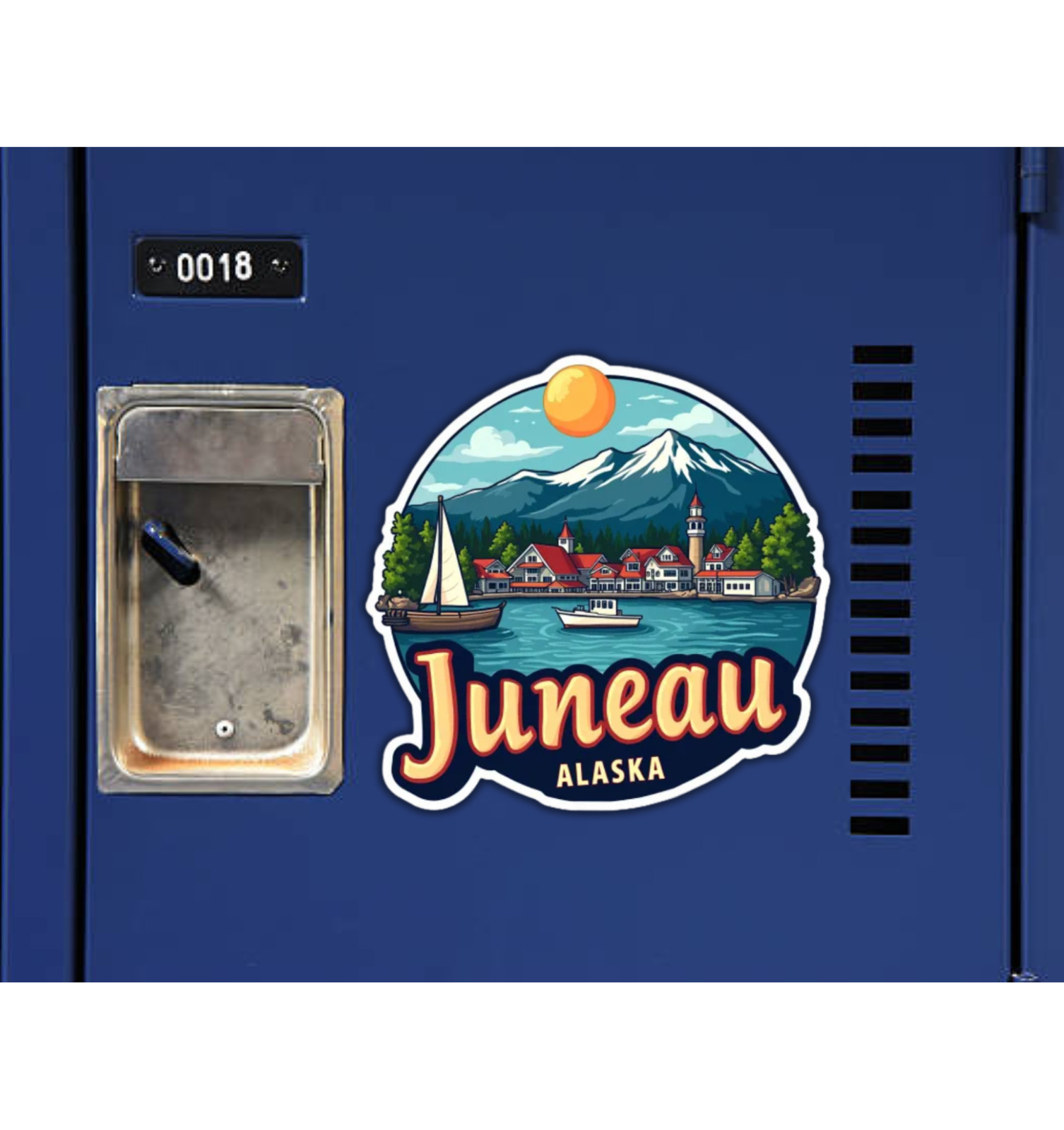 Juneau Alaska Fridge Magnet or Laptop Sticker