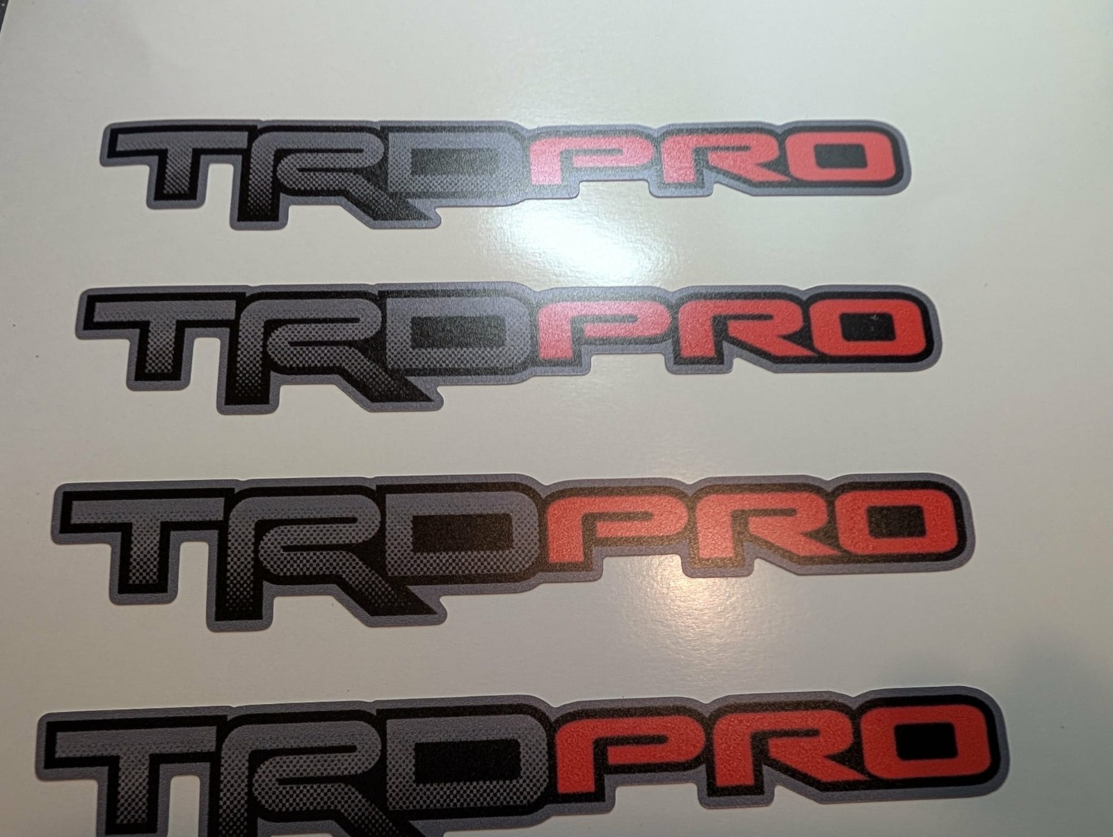 2 Pack of TRD PRO Vinyl Decal Stickers Toyota Racing Development UV Safe USA