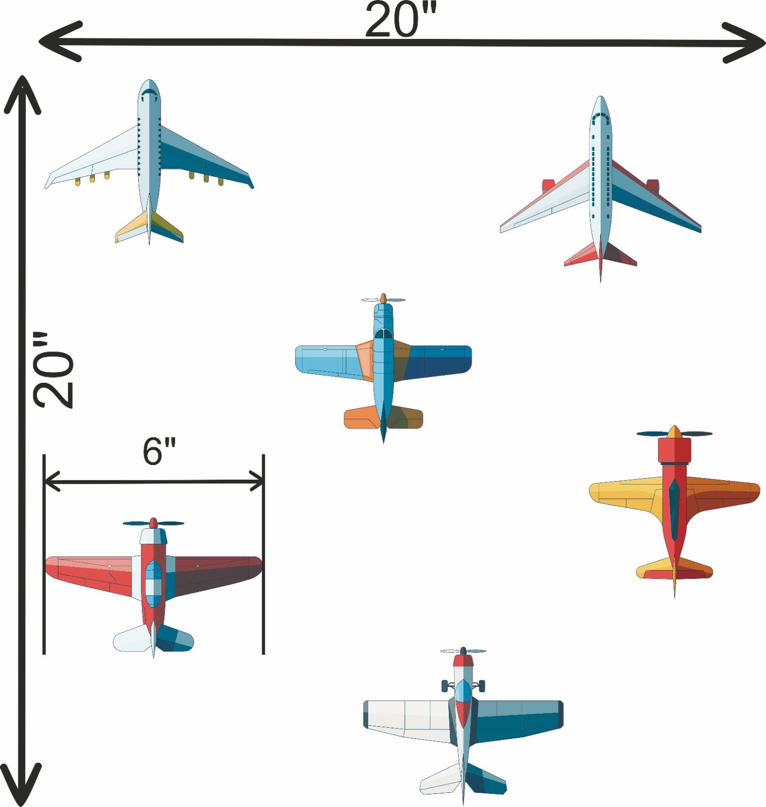 Home Bedroom Airplanes Airbus Decor Japanese Aircraft Vinyl Art Wall Decal Sheet
