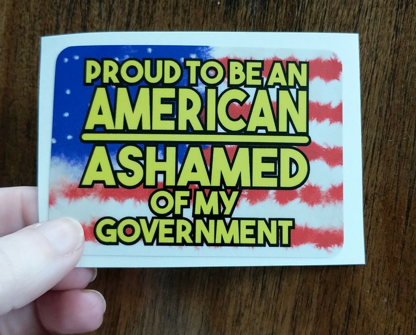 3.5" Proud To Be American Decal Vinyl Sticker USA Flag Ashamed American States