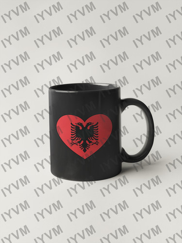 Albania Flag Heart Sticker Decal