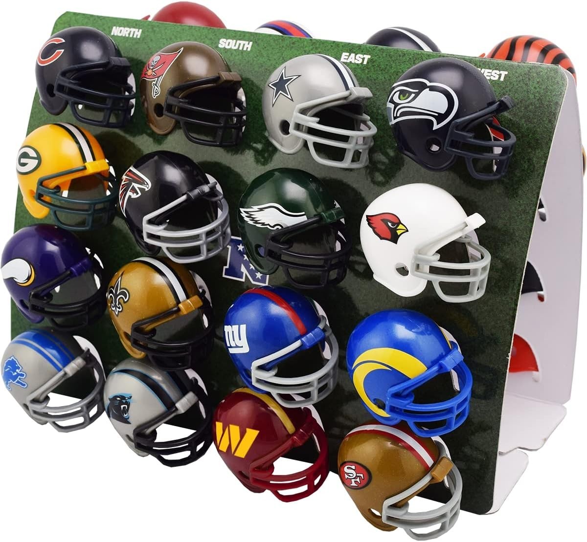 32 Piece NFL Helmet Tracker Set – Gumball Size 1 5 inch, Team Colors