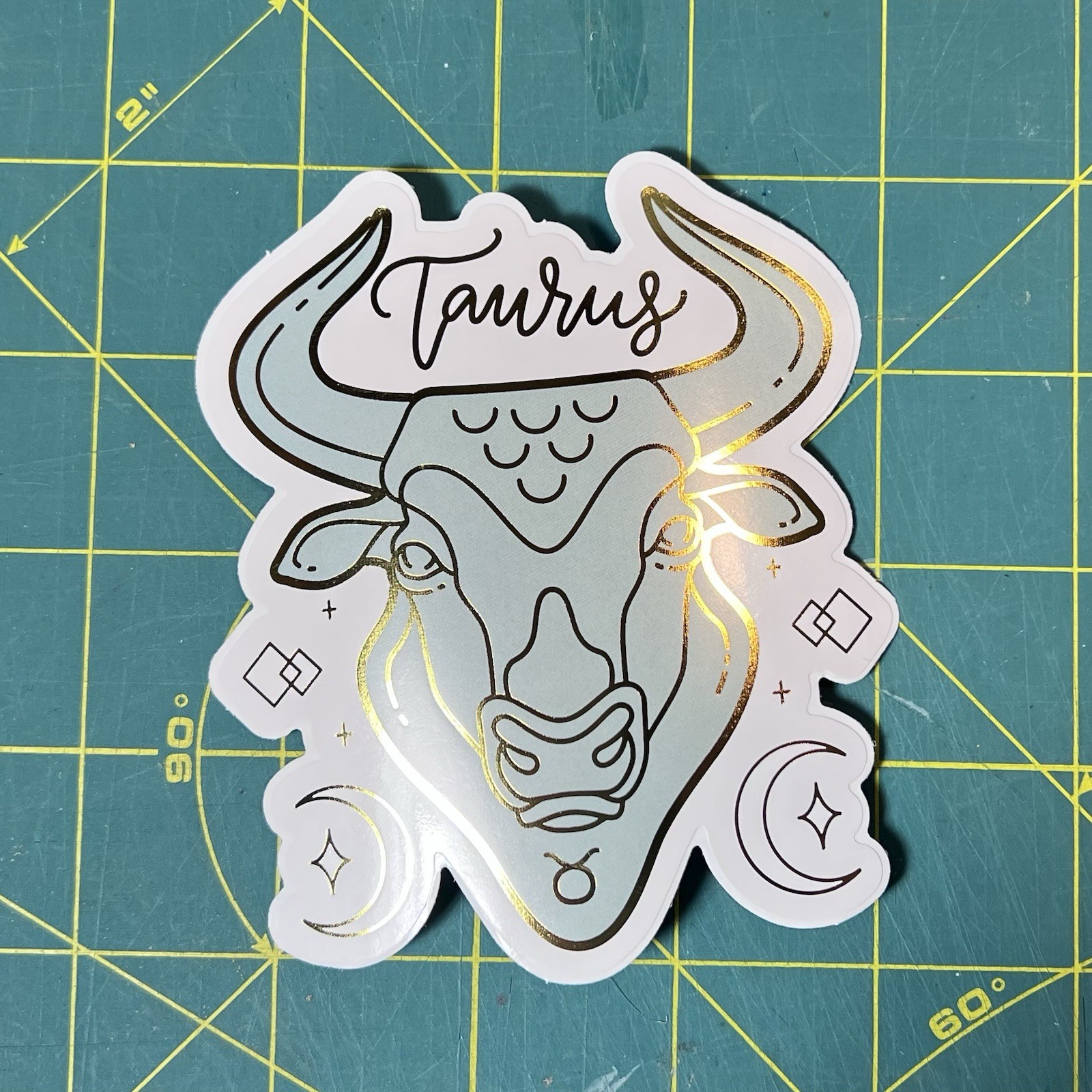 Taurus Vinyl Diecut Sticker UV Fade Resistant Dishwasher Safe 3.5” X 3.5”