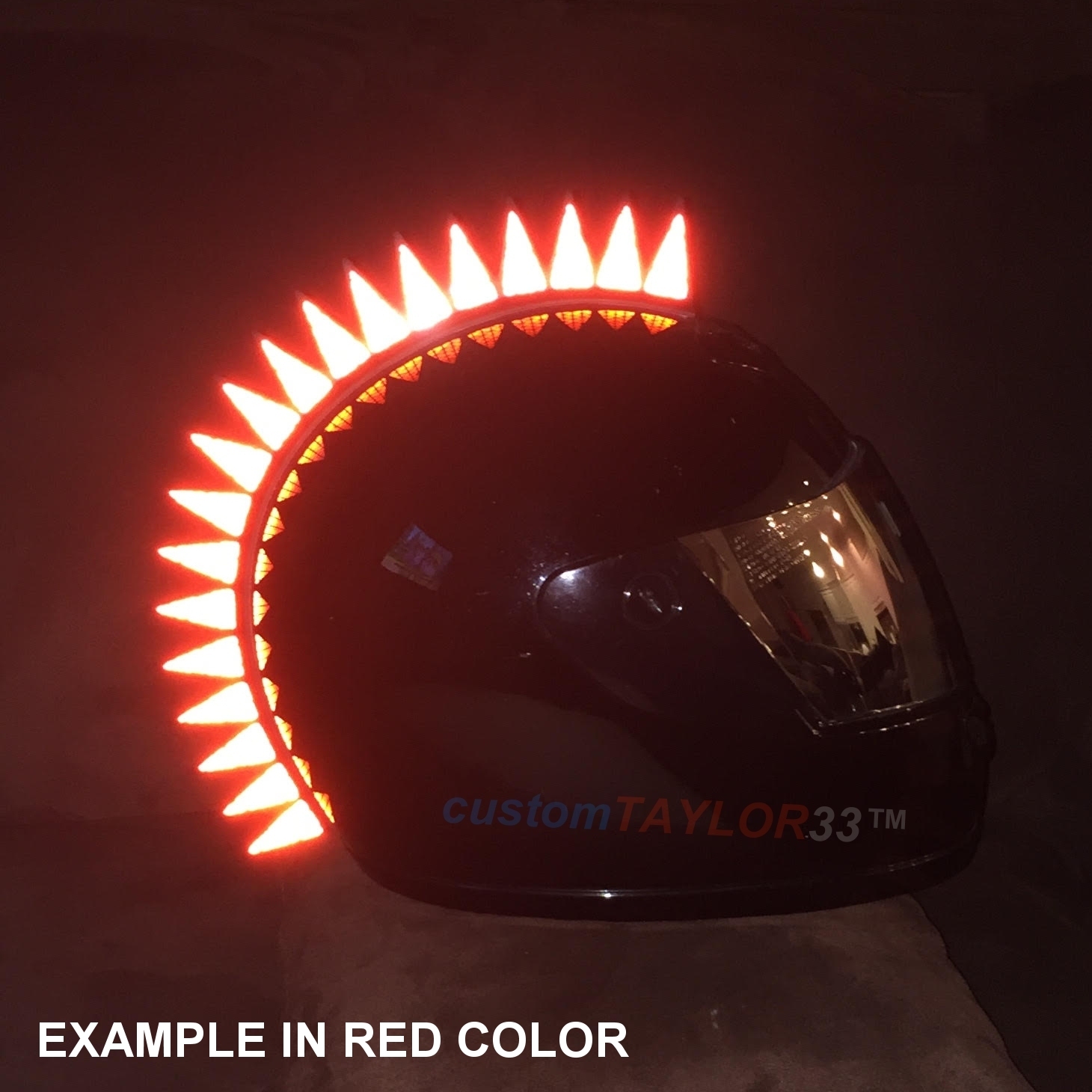 Reflective DECALS For Even-Spikes Rubber Helmet Mohawks Dirtbike Motorcycle Bike