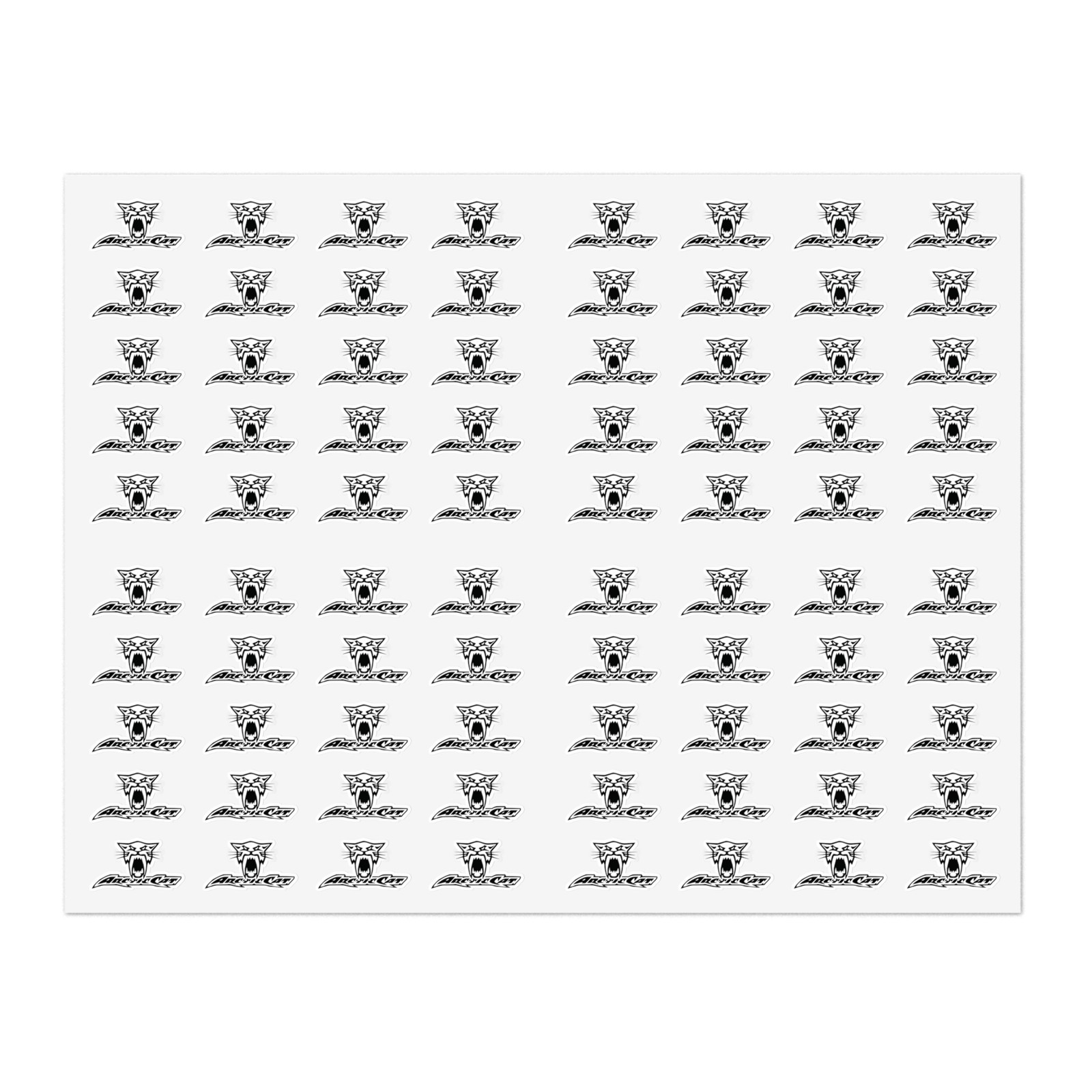 Arctic Cat Black White Logo 1" Sticker Decal 80 COUNT