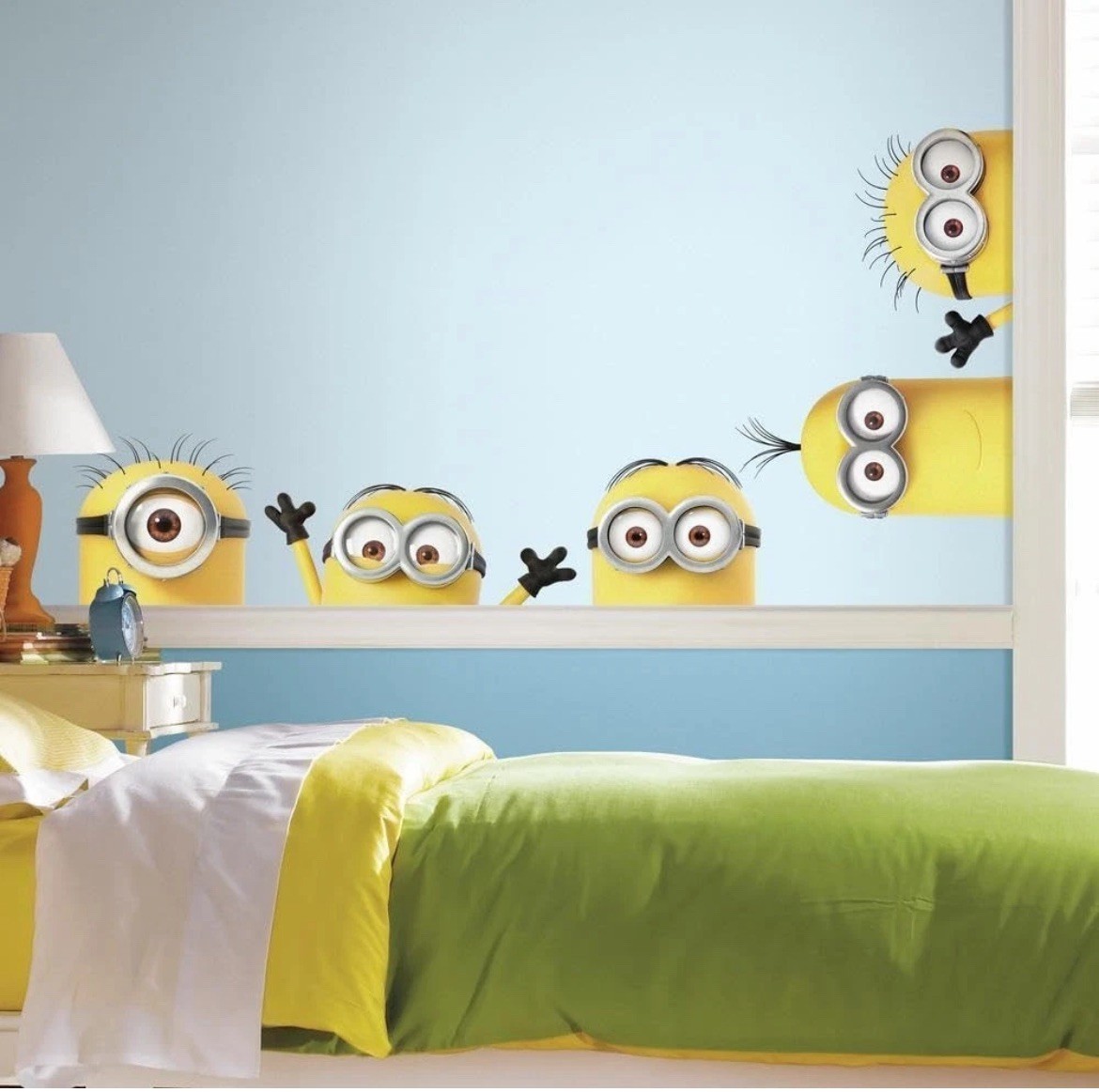Giant Peel and Stick Minions Wall Decals for Kids Rooms and Decor