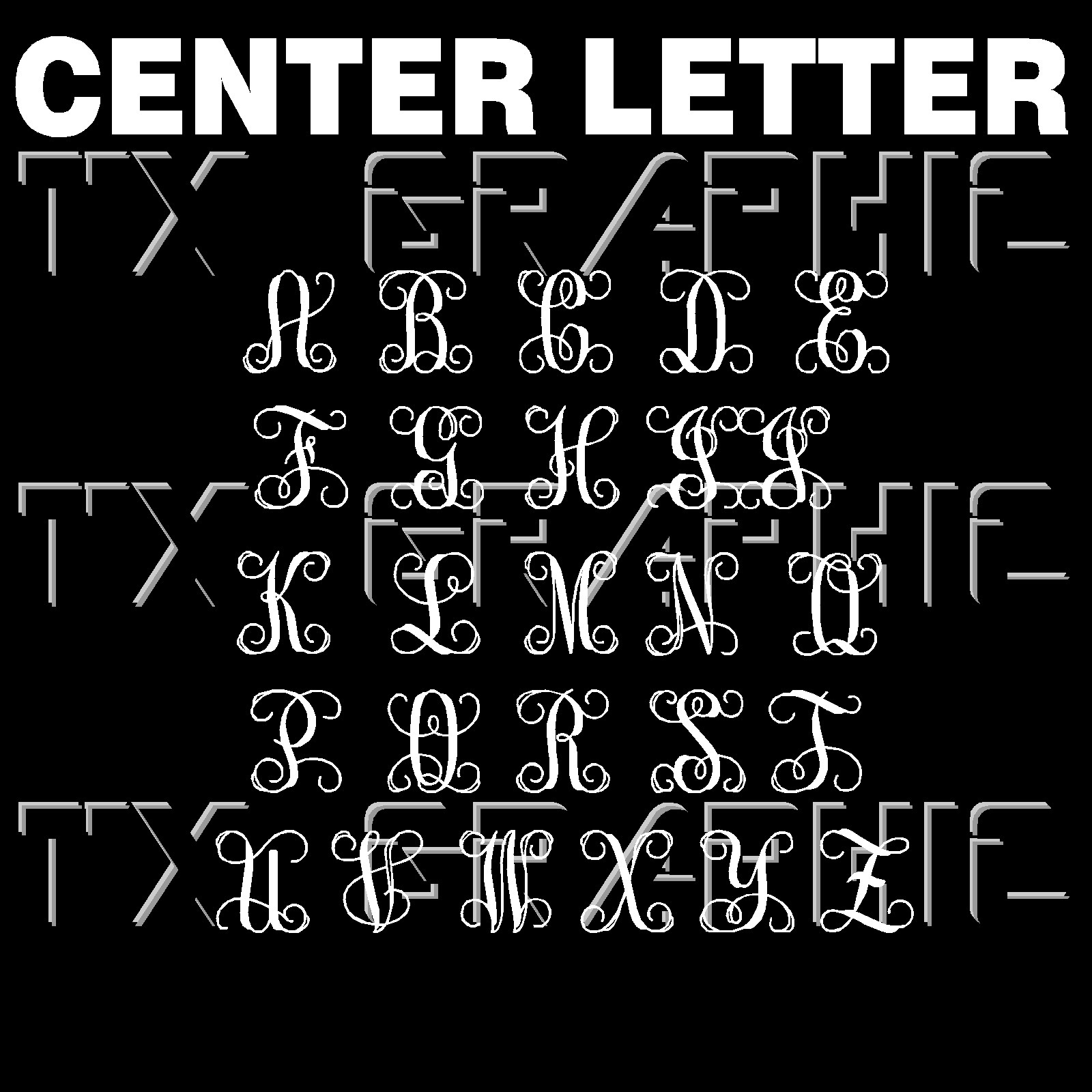 MONOGRAM CUSTOM DECAL STICKER WITH LAUREL CAR WINDOW VINLY LETTERING VINE FONT