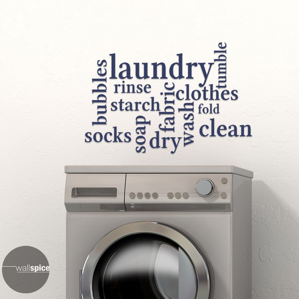 Laundry Room Words Mural Subway Art Vinyl Wall Decal Sticker