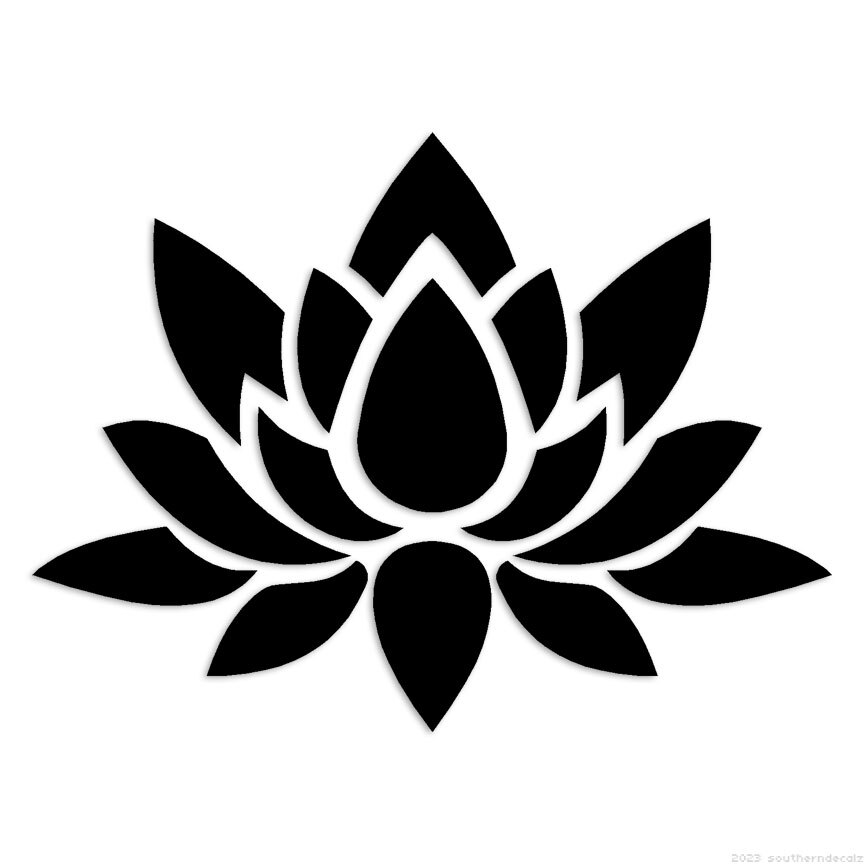 Lotus Flower – Decal Sticker – Multiple Colors & Sizes – ebn6145
